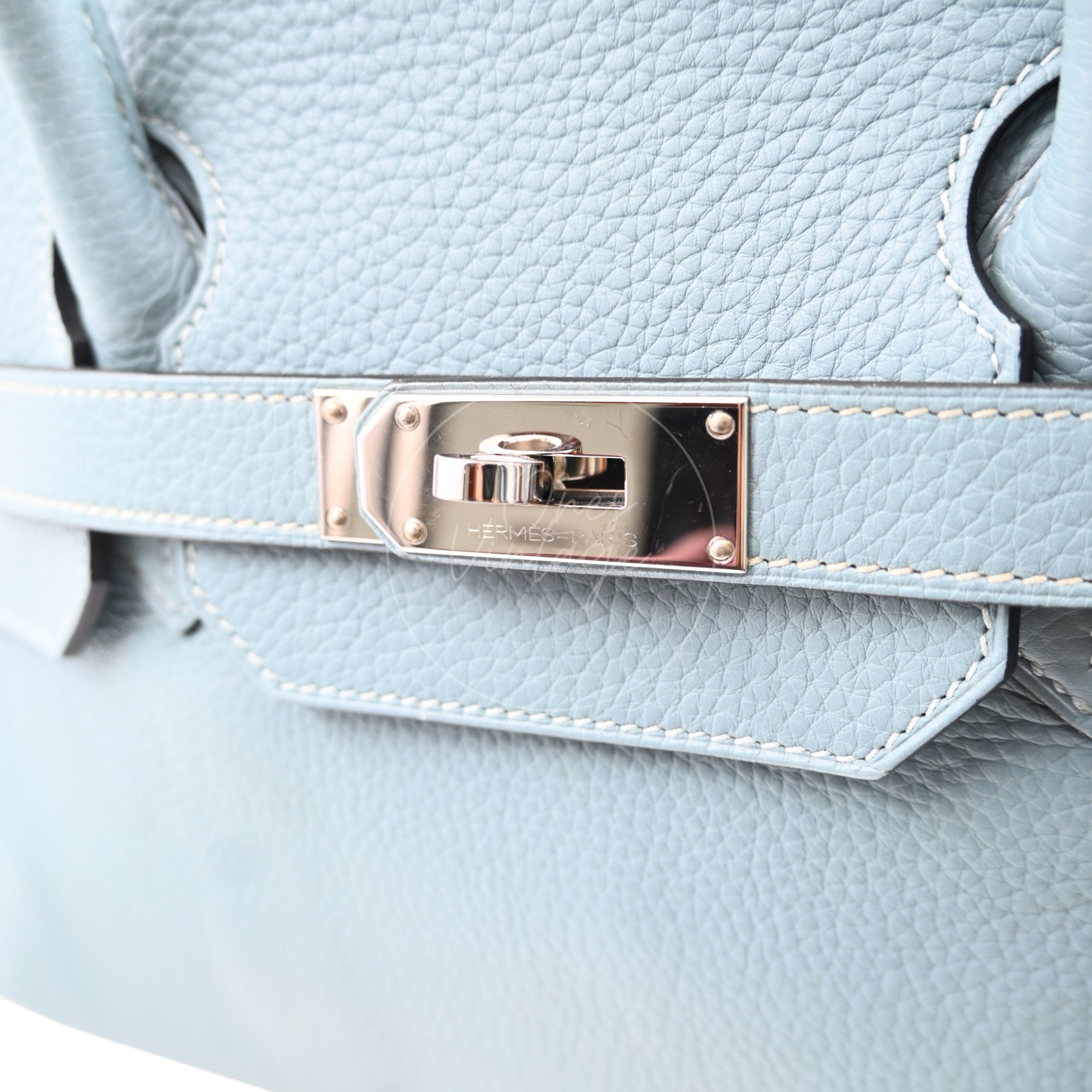 [Pre-owned] Hermes Sky Blue Birkin Shoulder PHW