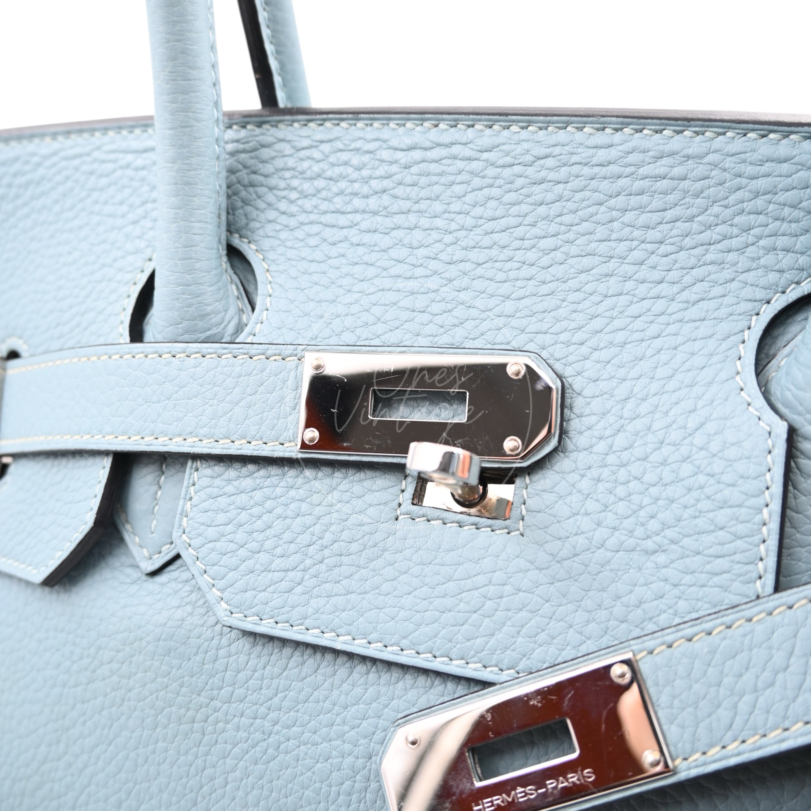 [Pre-owned] Hermes Sky Blue Birkin Shoulder PHW