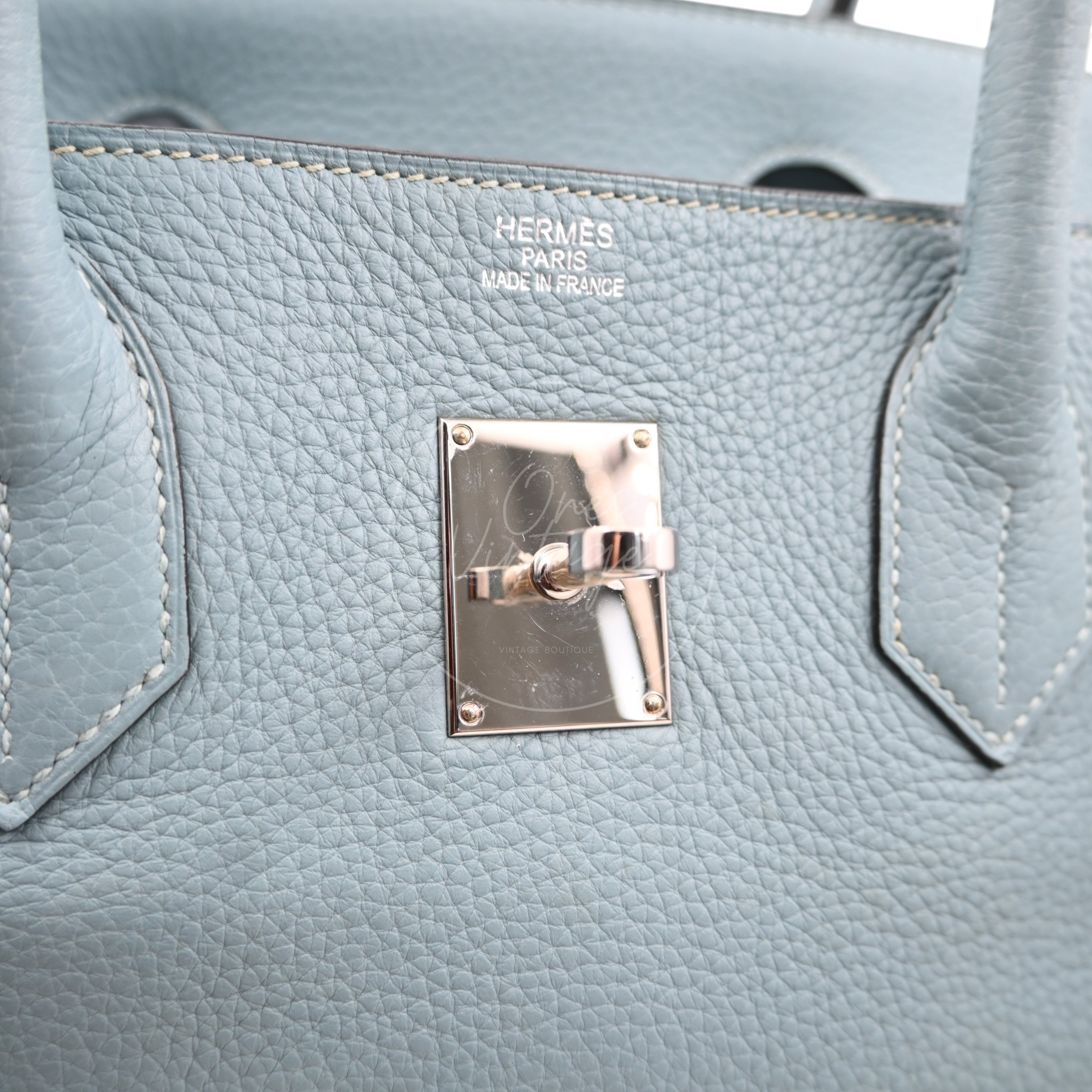 [Pre-owned] Hermes Sky Blue Birkin Shoulder PHW