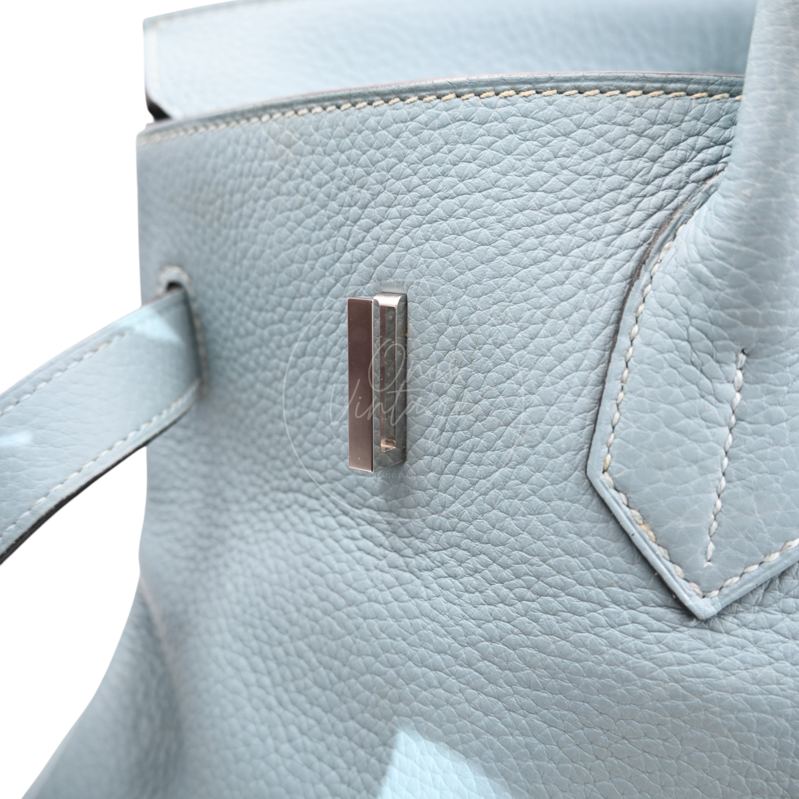 [Pre-owned] Hermes Sky Blue Birkin Shoulder PHW