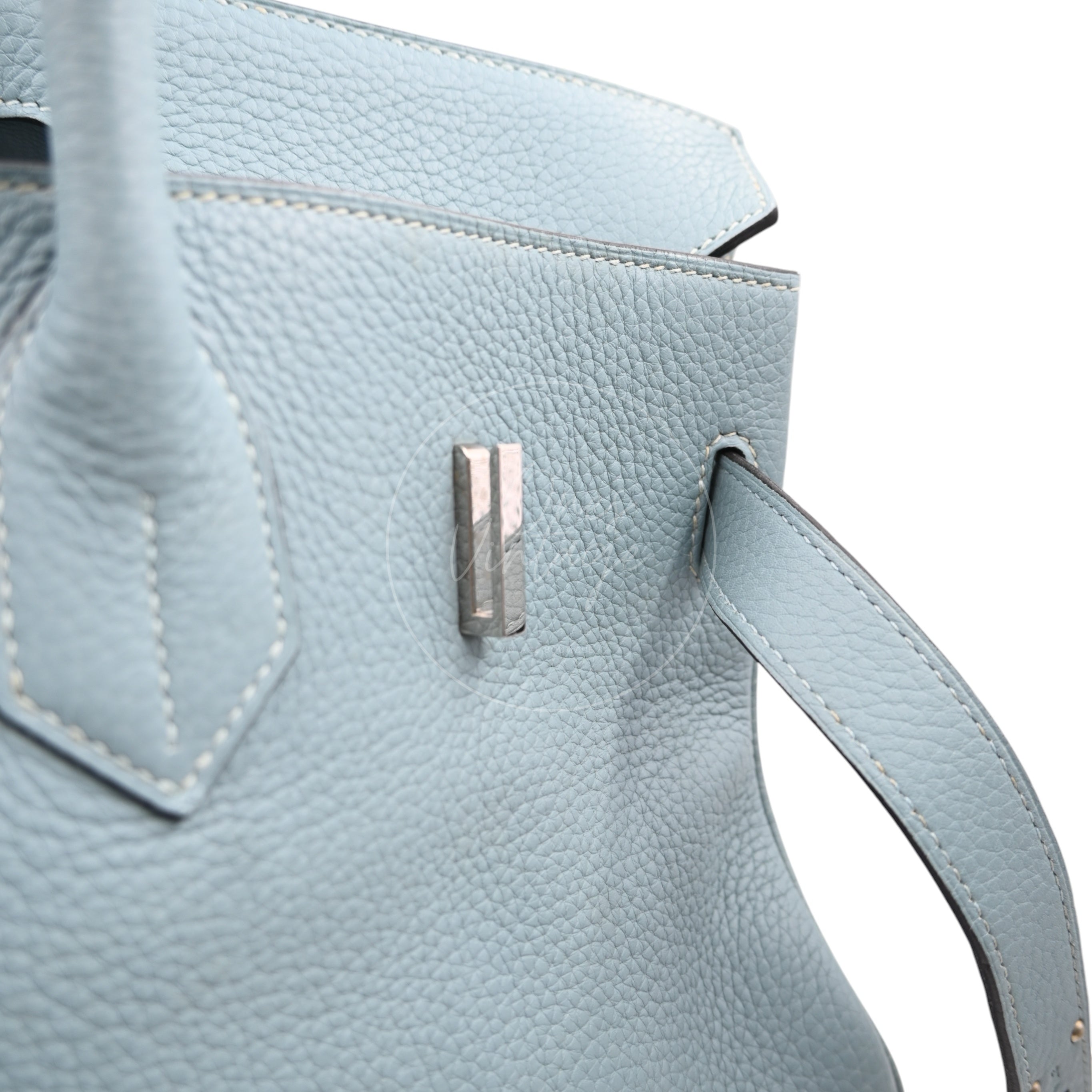 [Pre-owned] Hermes Sky Blue Birkin Shoulder PHW