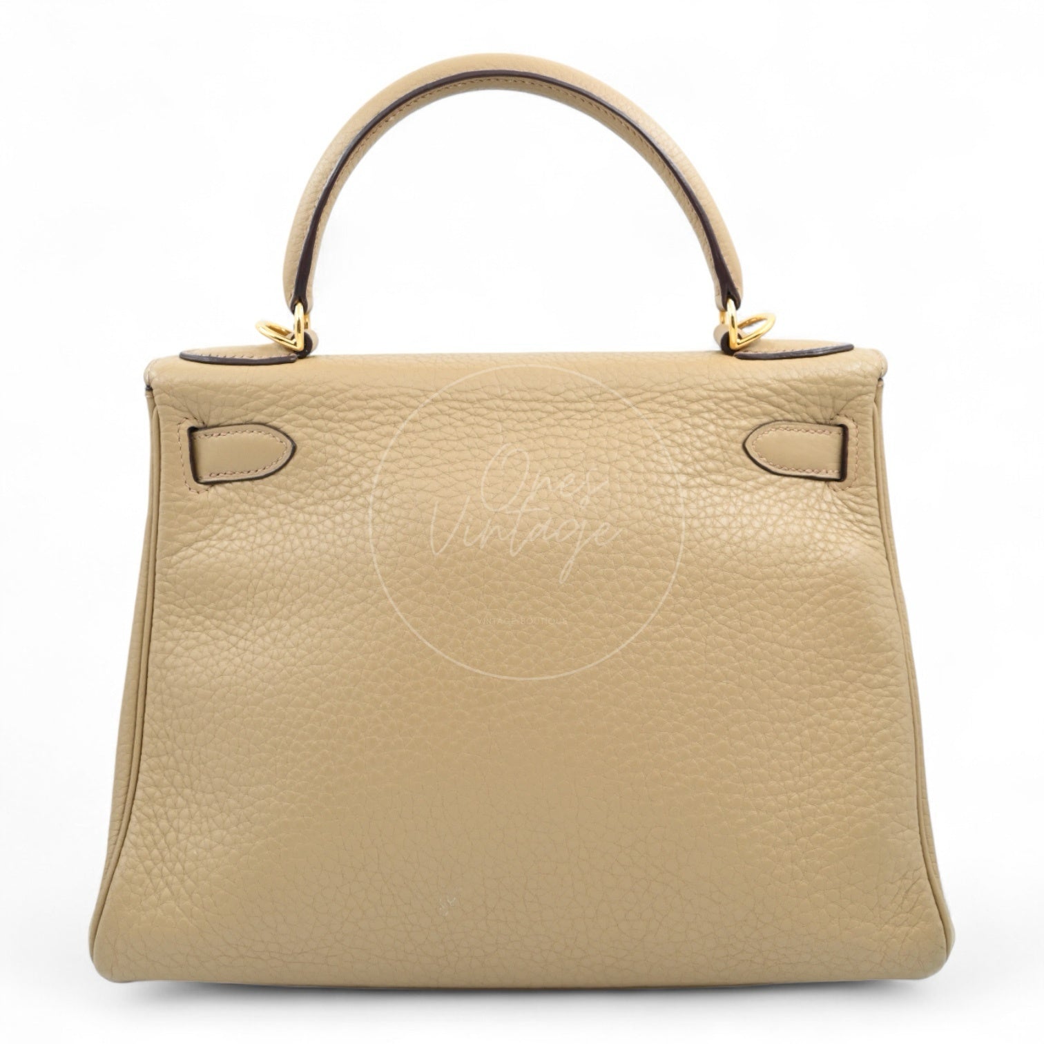 [Pre-owned] Hermes Kelly 28 Togo Light Brown Stamp Square L Handbag