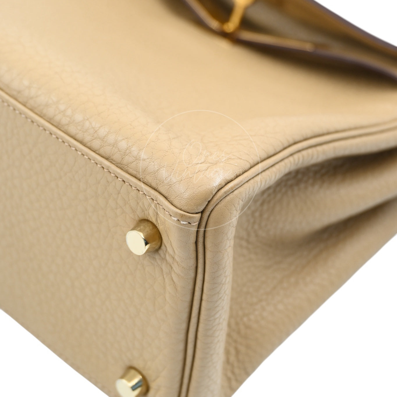 [Pre-owned] Hermes Kelly 28 Togo Light Brown Stamp Square L Handbag