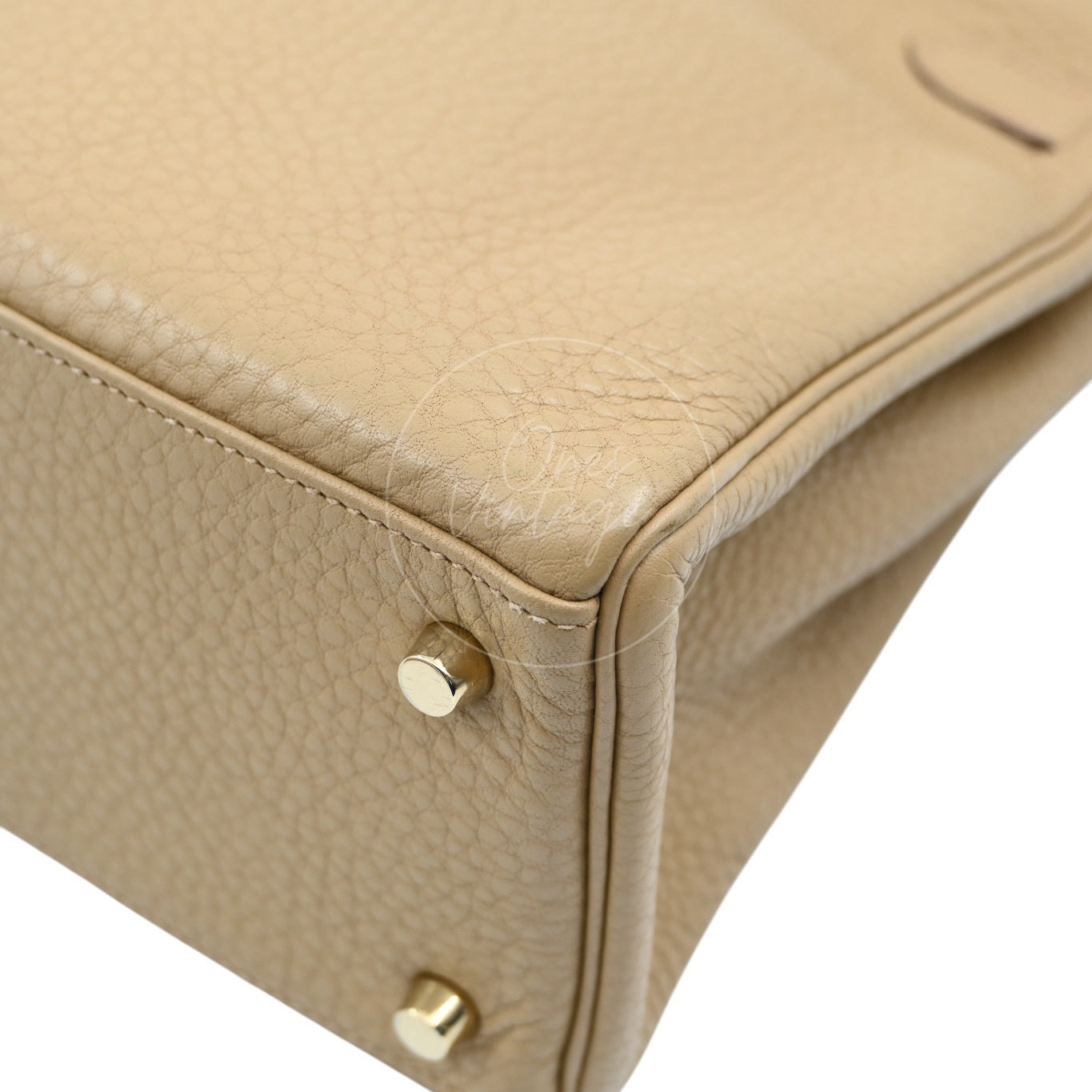 [Pre-owned] Hermes Kelly 28 Togo Light Brown Stamp Square L Handbag