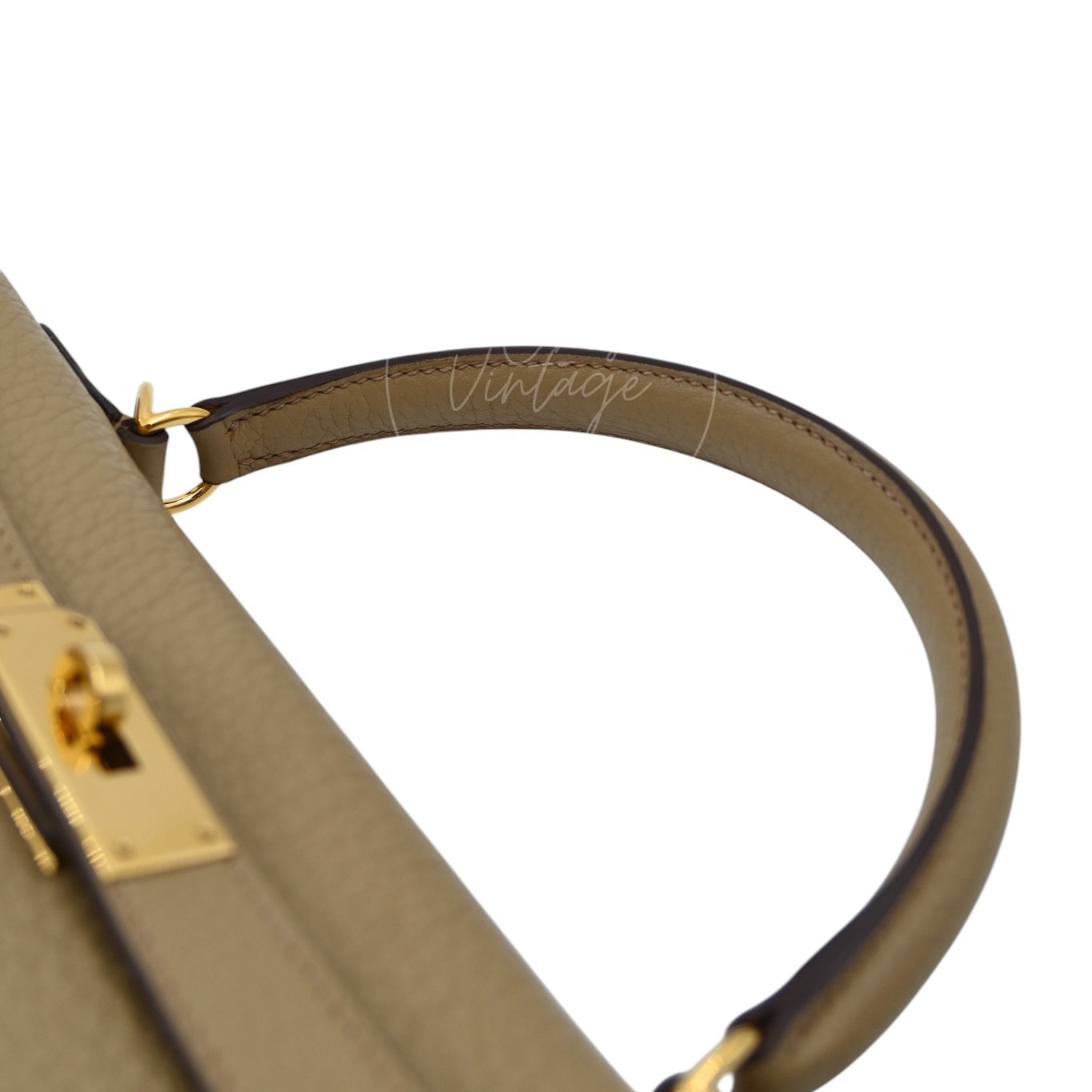 [Pre-owned] Hermes Kelly 28 Togo Light Brown Stamp Square L Handbag