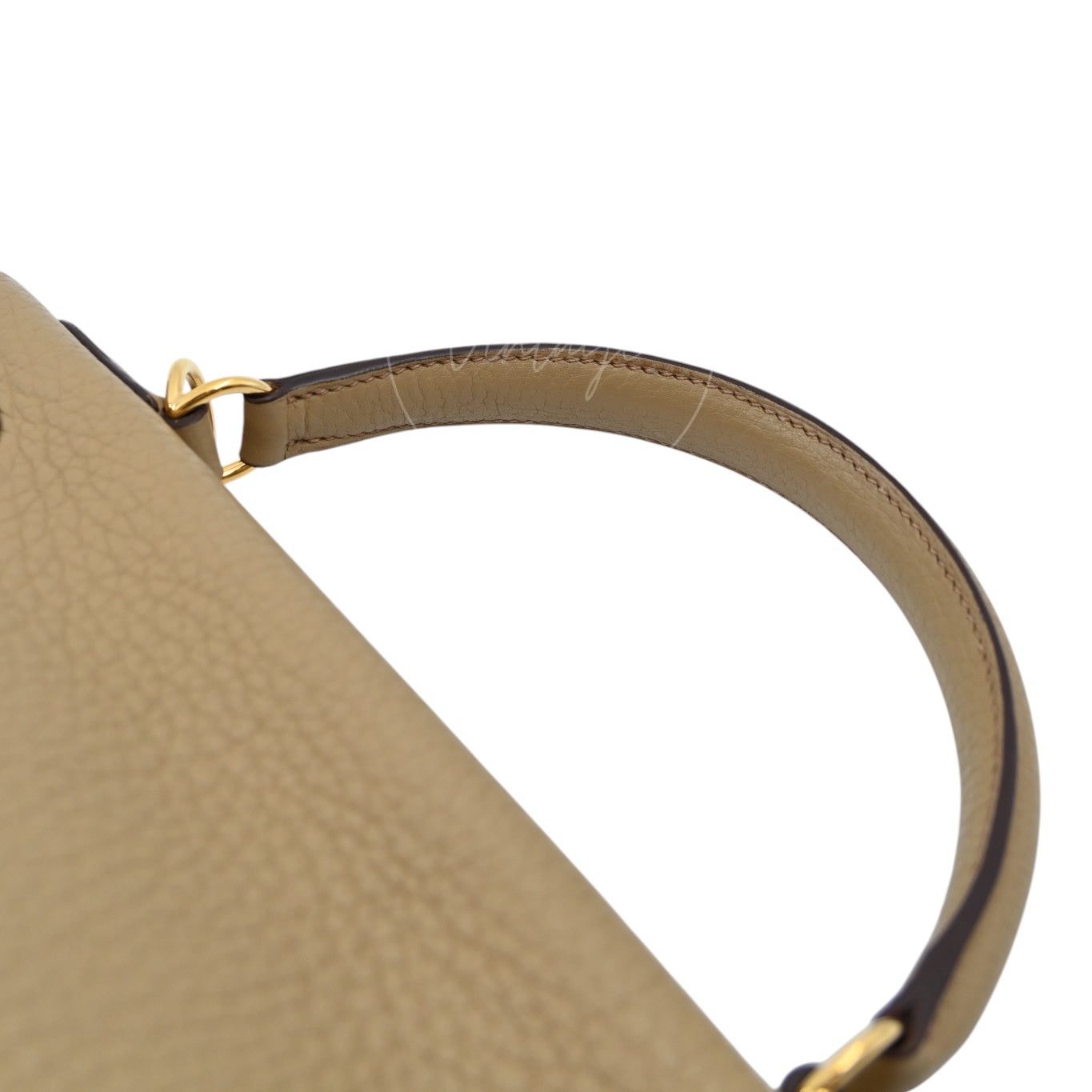 [Pre-owned] Hermes Kelly 28 Togo Light Brown Stamp Square L Handbag