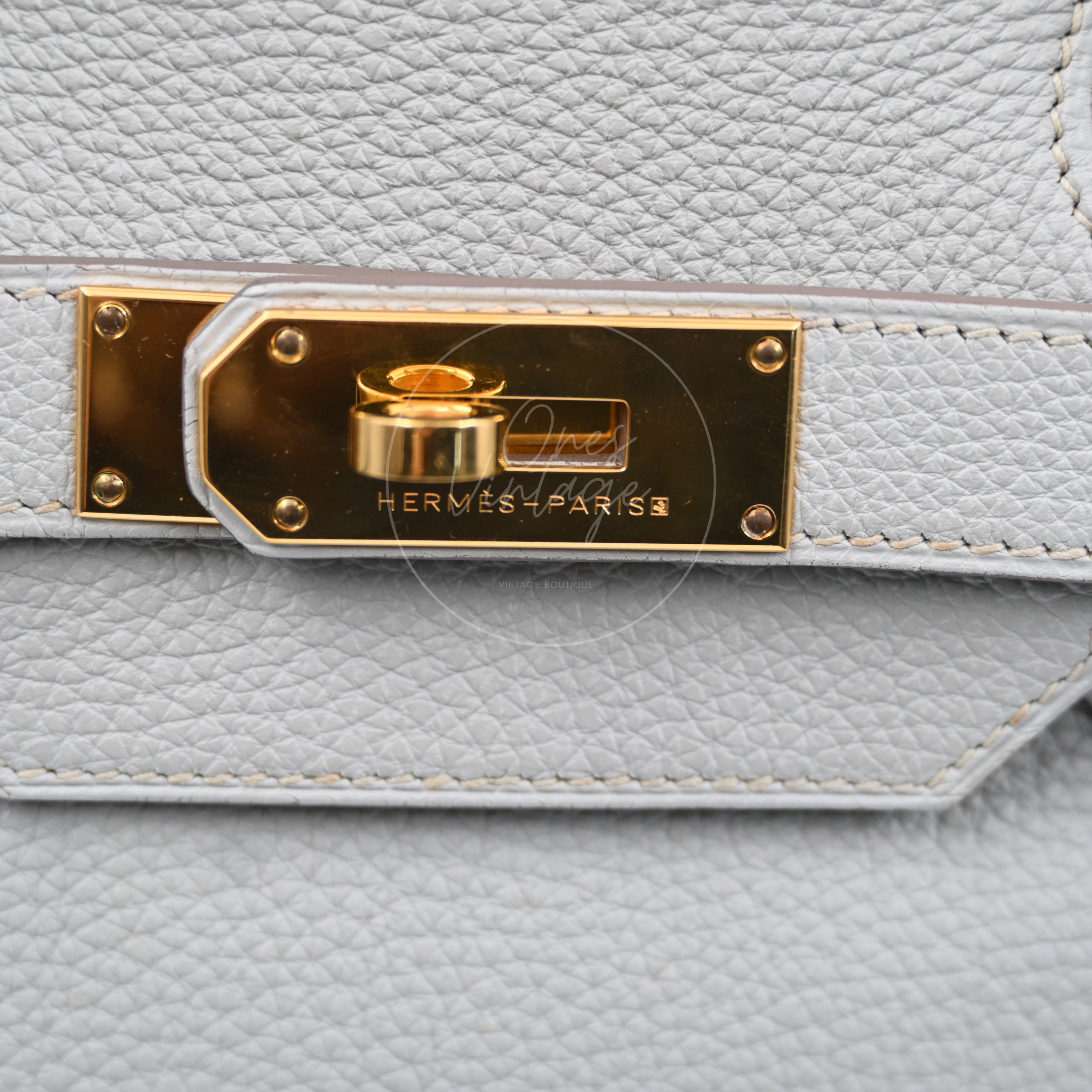 [Pre-owned] Hermes Birkin Shoulder Gris Peale GHW