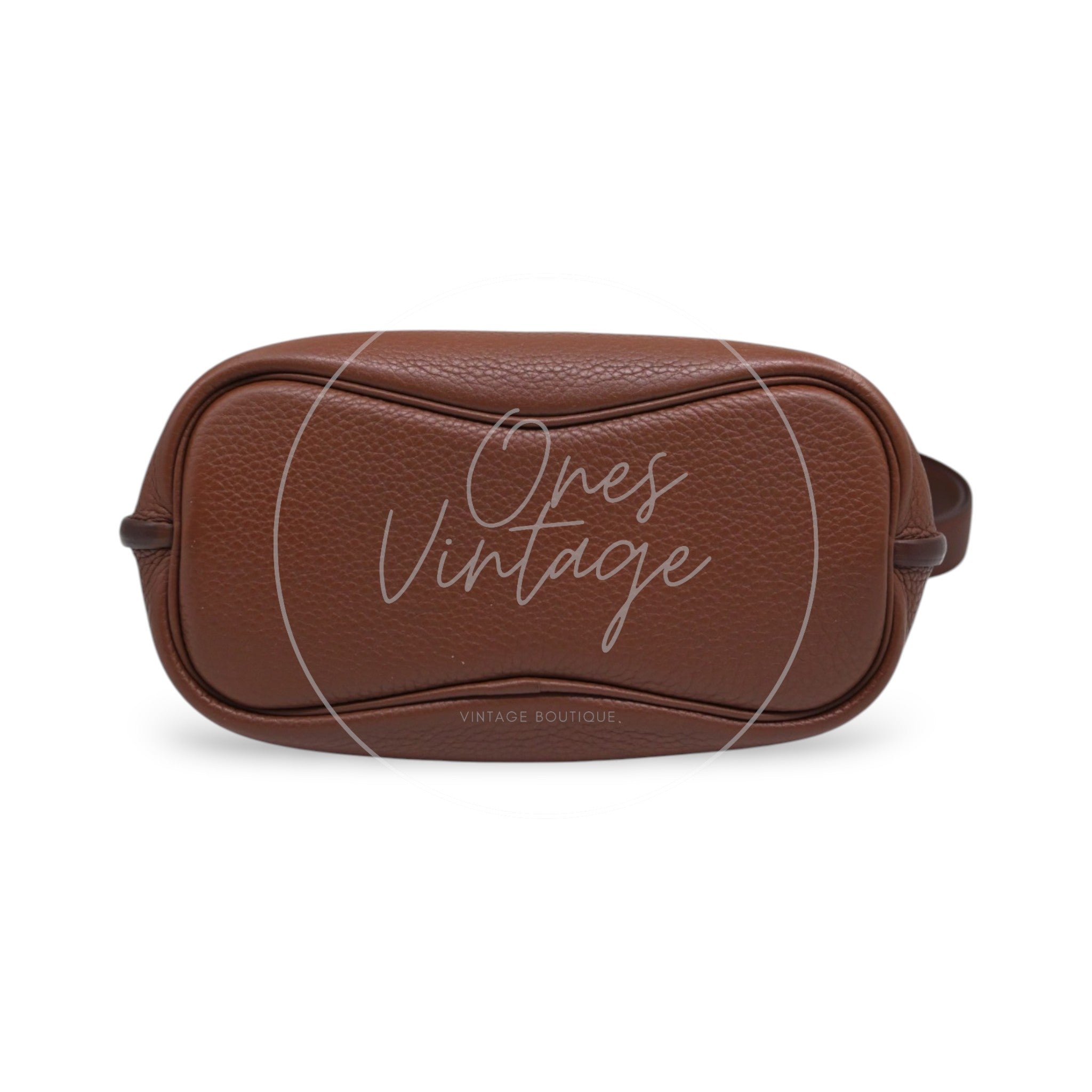 [Pre-Owned] Hermes So Kelly 22 Havana Stamp Square O