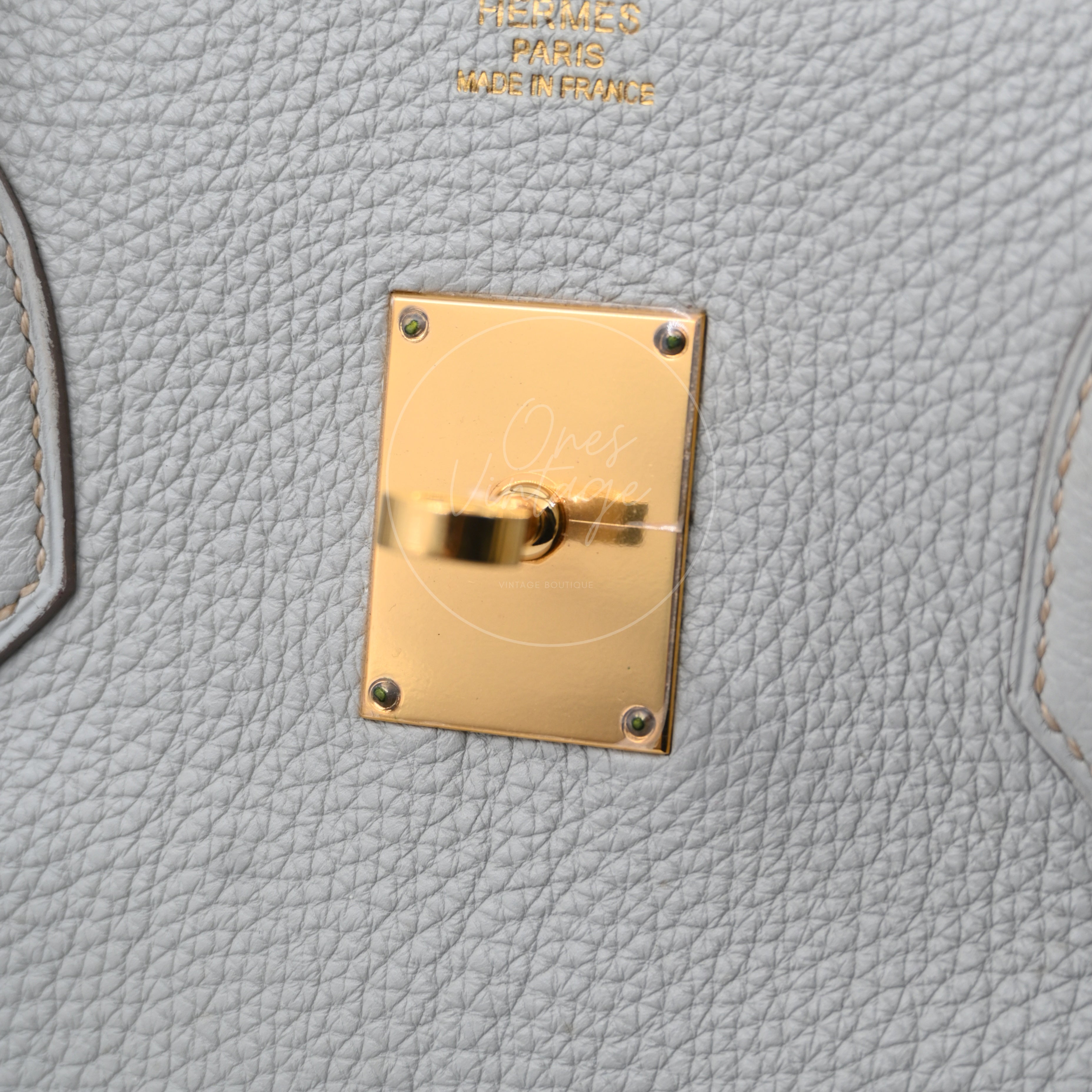 [Pre-owned] Hermes Birkin Shoulder Gris Peale GHW
