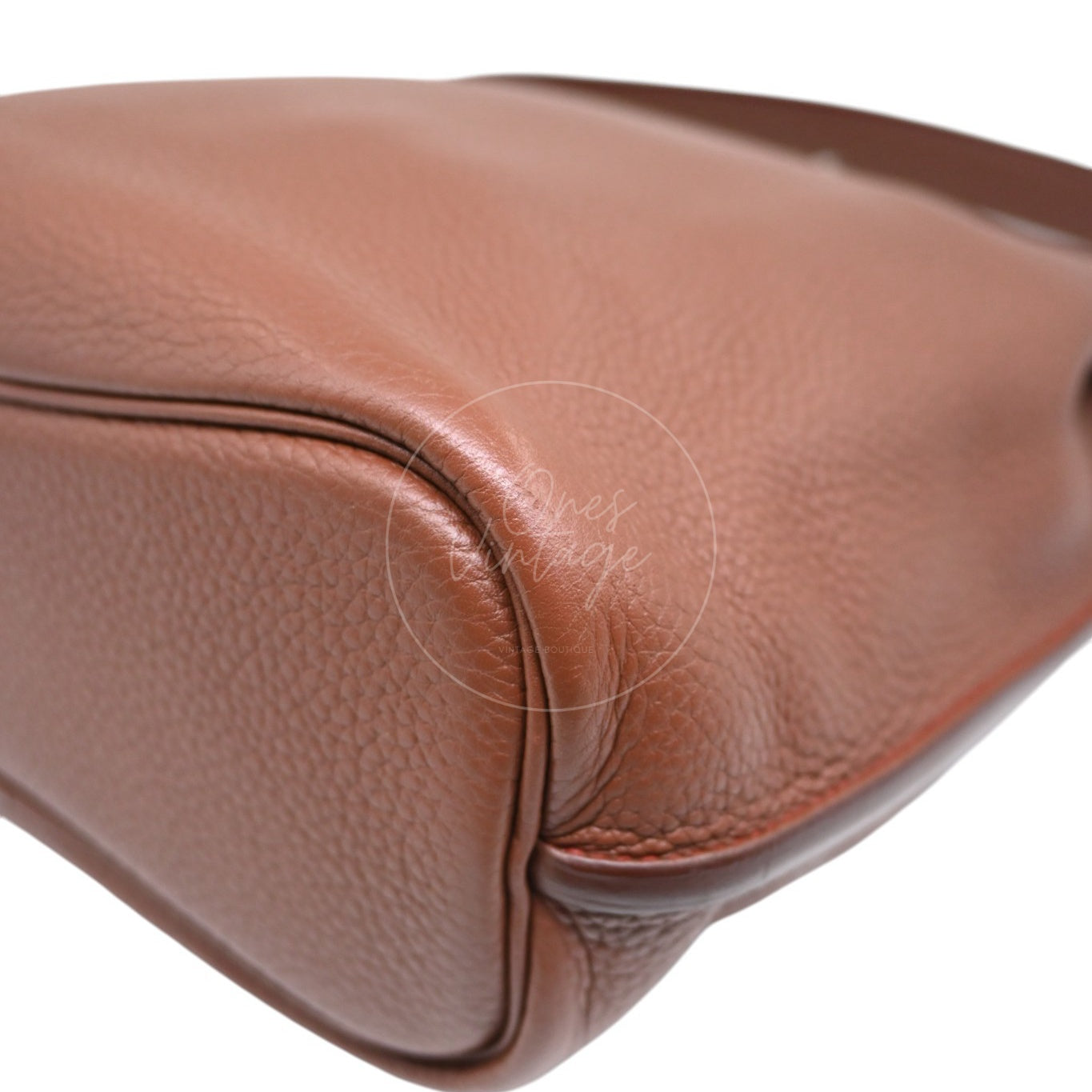 [Pre-Owned] Hermes So Kelly 22 Havana Stamp Square O