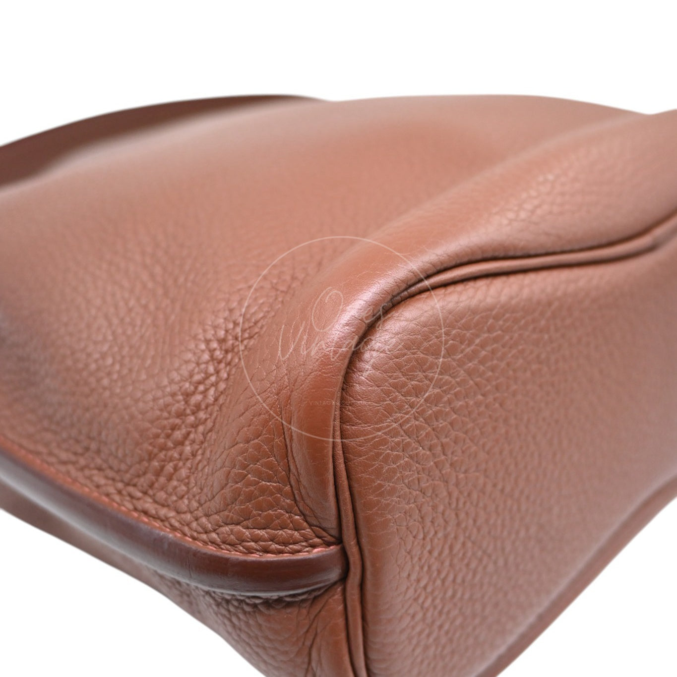 [Pre-Owned] Hermes So Kelly 22 Havana Stamp Square O
