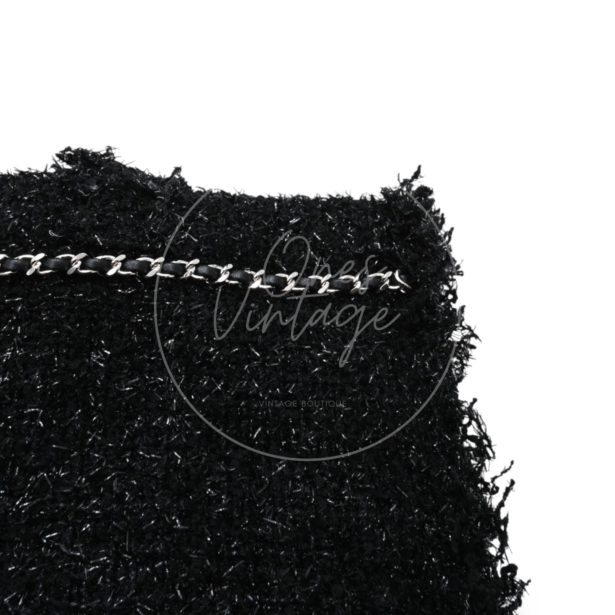 Chanel Tweed Resin Strass Robot Shopping Bag PHW Series24