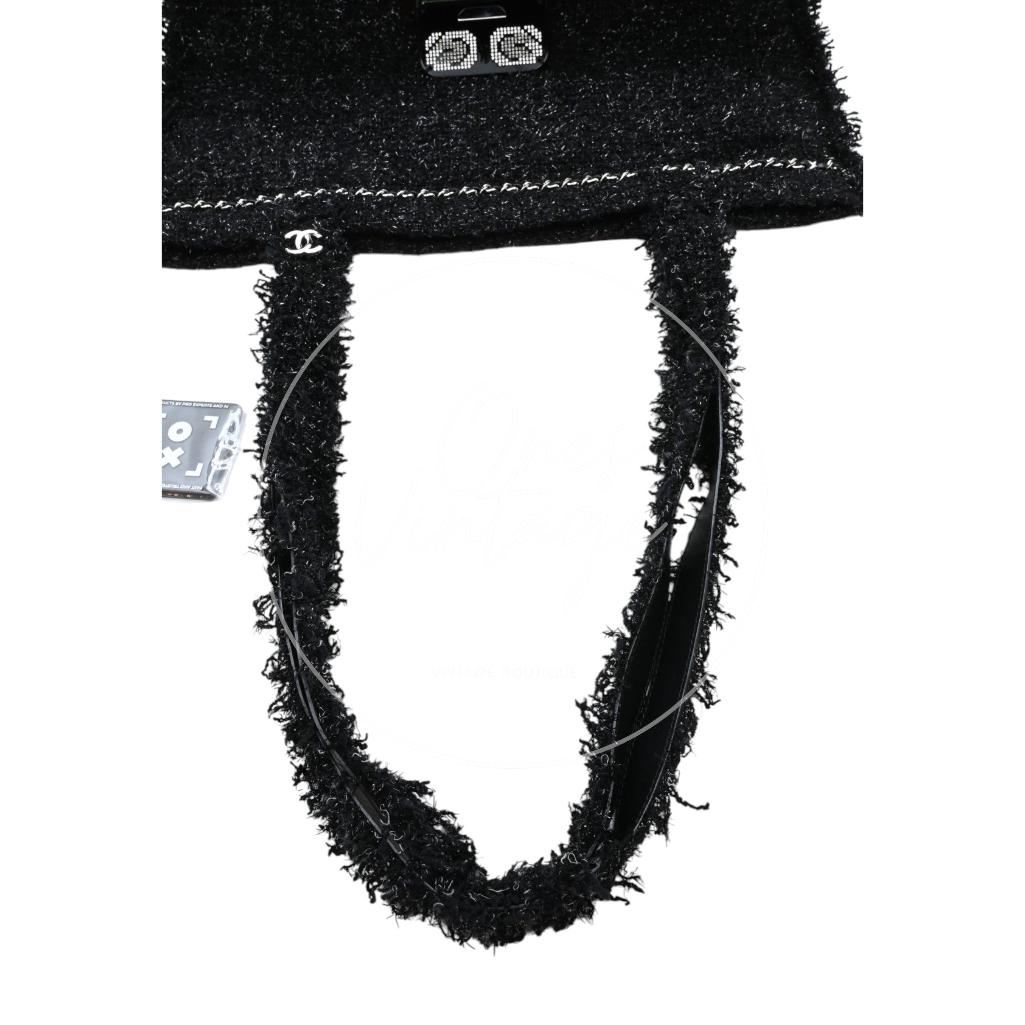 Chanel Tweed Resin Strass Robot Shopping Bag PHW Series24