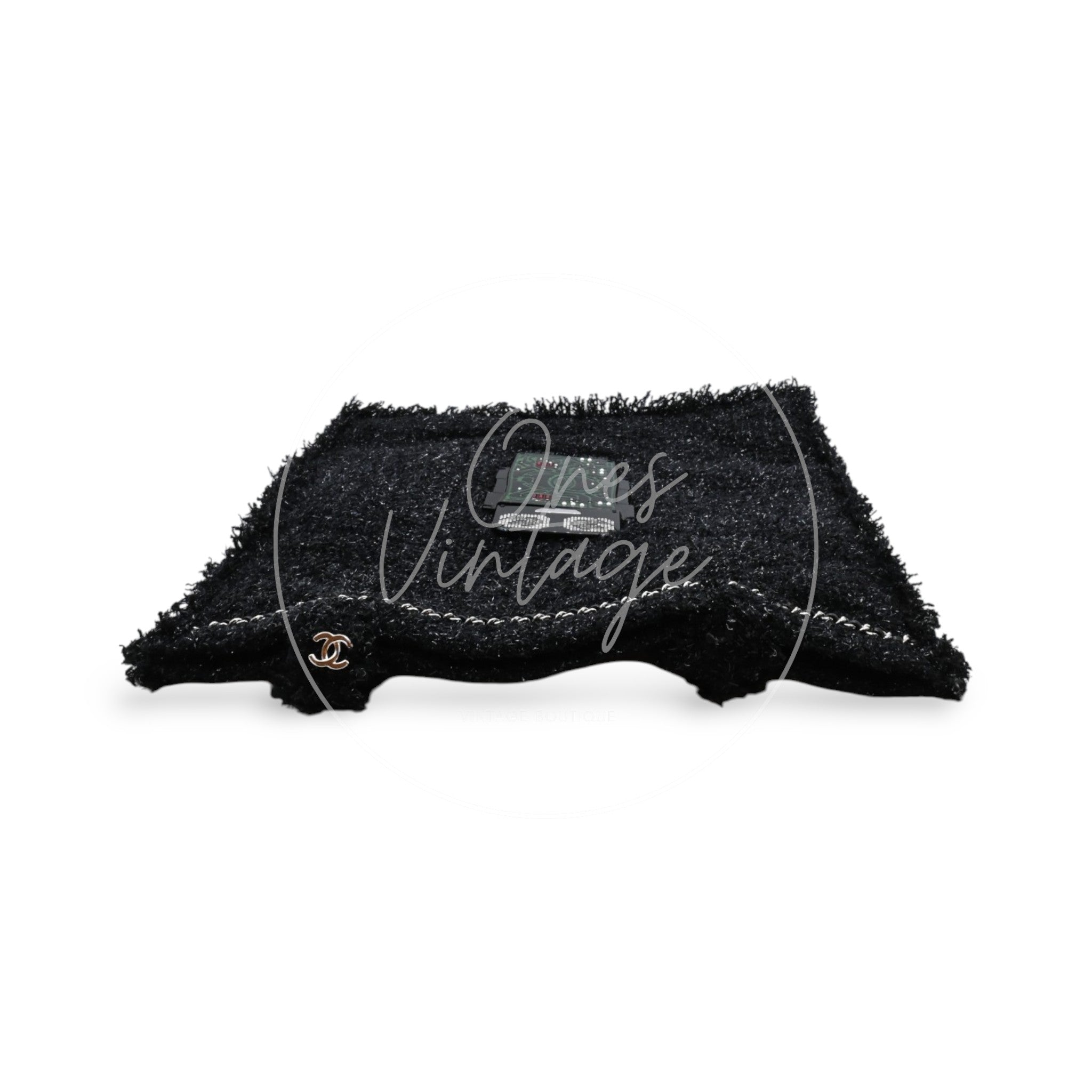 Chanel Tweed Resin Strass Robot Shopping Bag PHW Series24