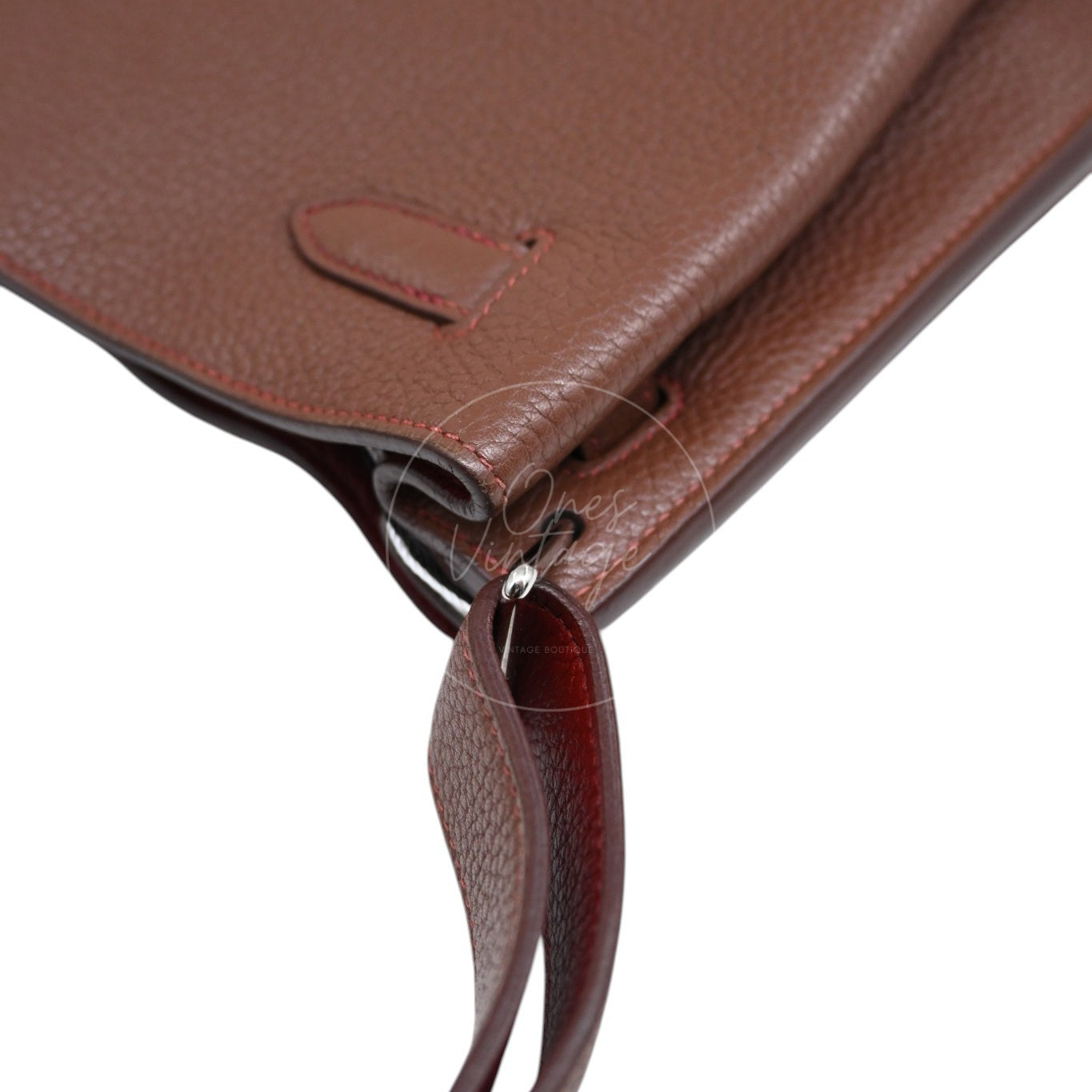 [Pre-Owned] Hermes So Kelly 22 Havana Stamp Square O