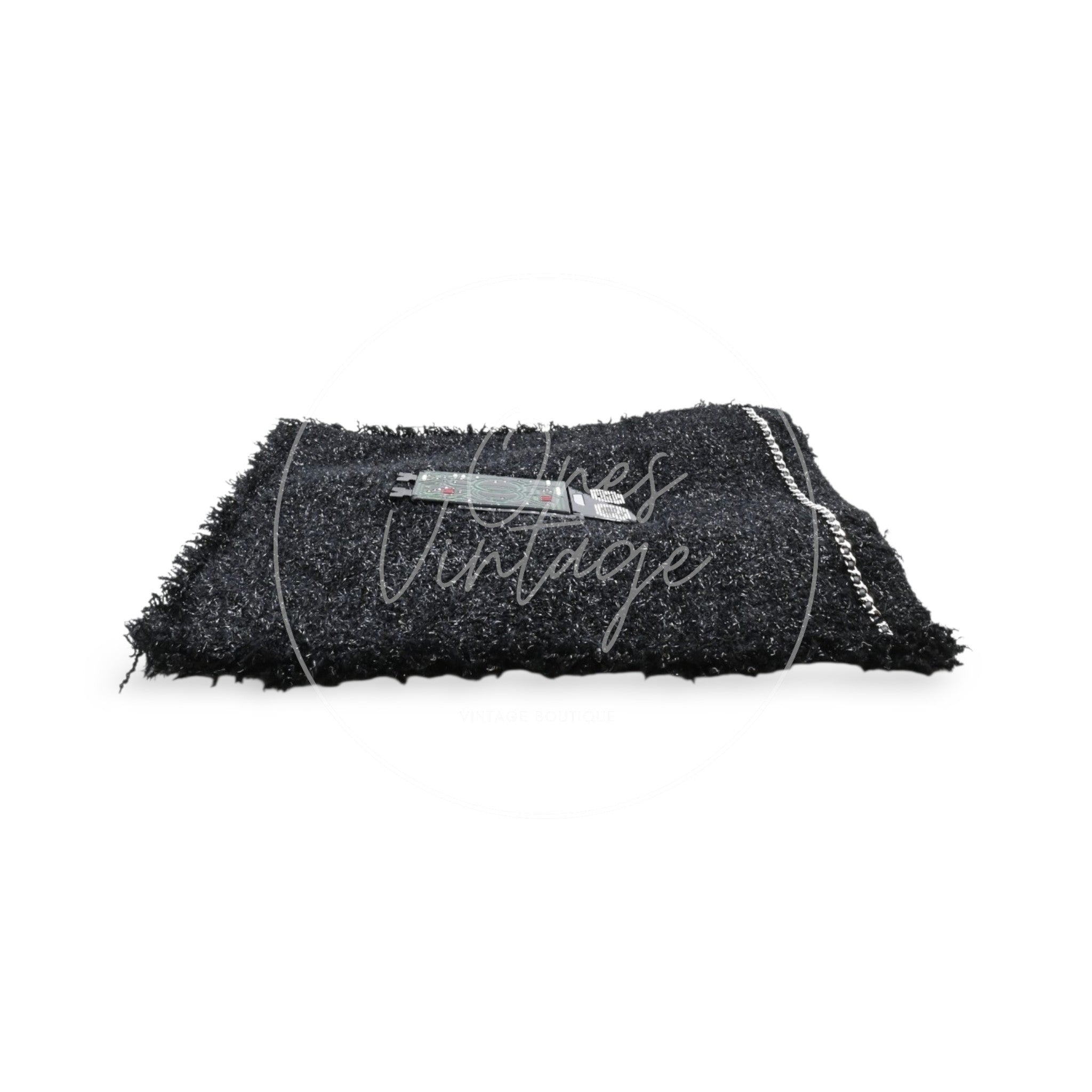 Chanel Tweed Resin Strass Robot Shopping Bag PHW Series24