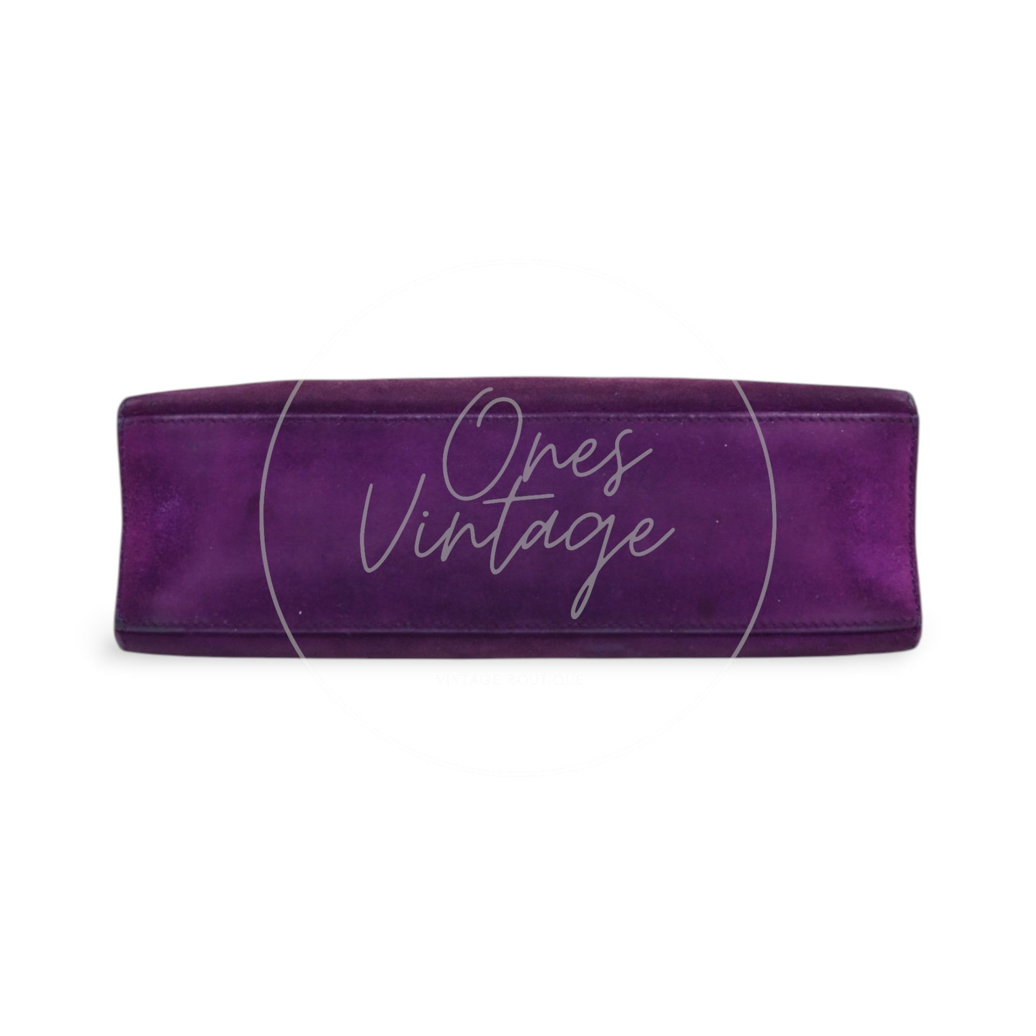[Pre-owned] Hermes Kelly 22 Pochette Violet Doblis Clutch Bag PHW Stamp Square H
