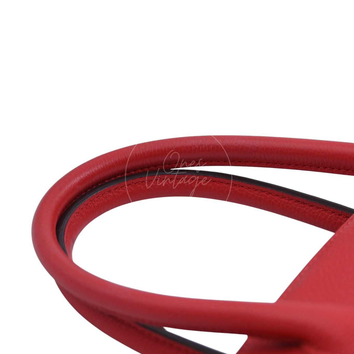 [Pre-owned] Hermes Birkin 30 BK30 Togo GHW Stamp Square R Red Handbag