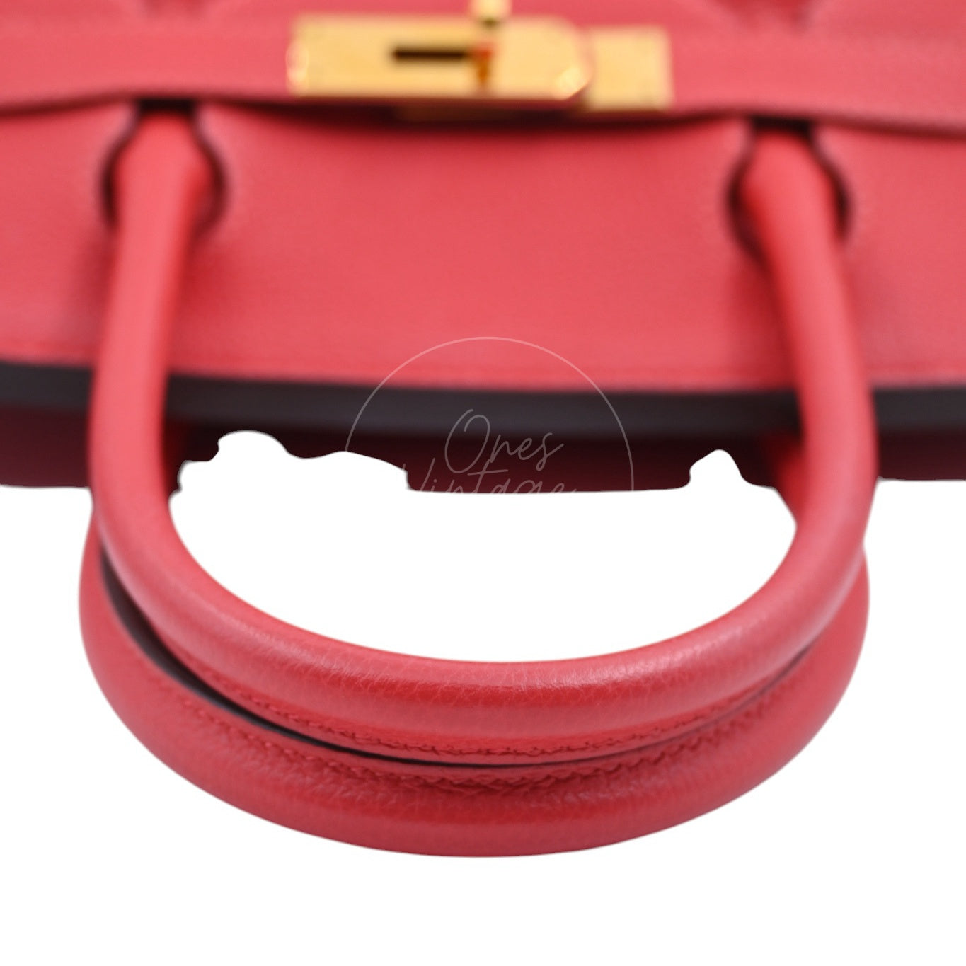 [Pre-owned] Hermes Birkin 30 BK30 Togo GHW Stamp Square R Red Handbag