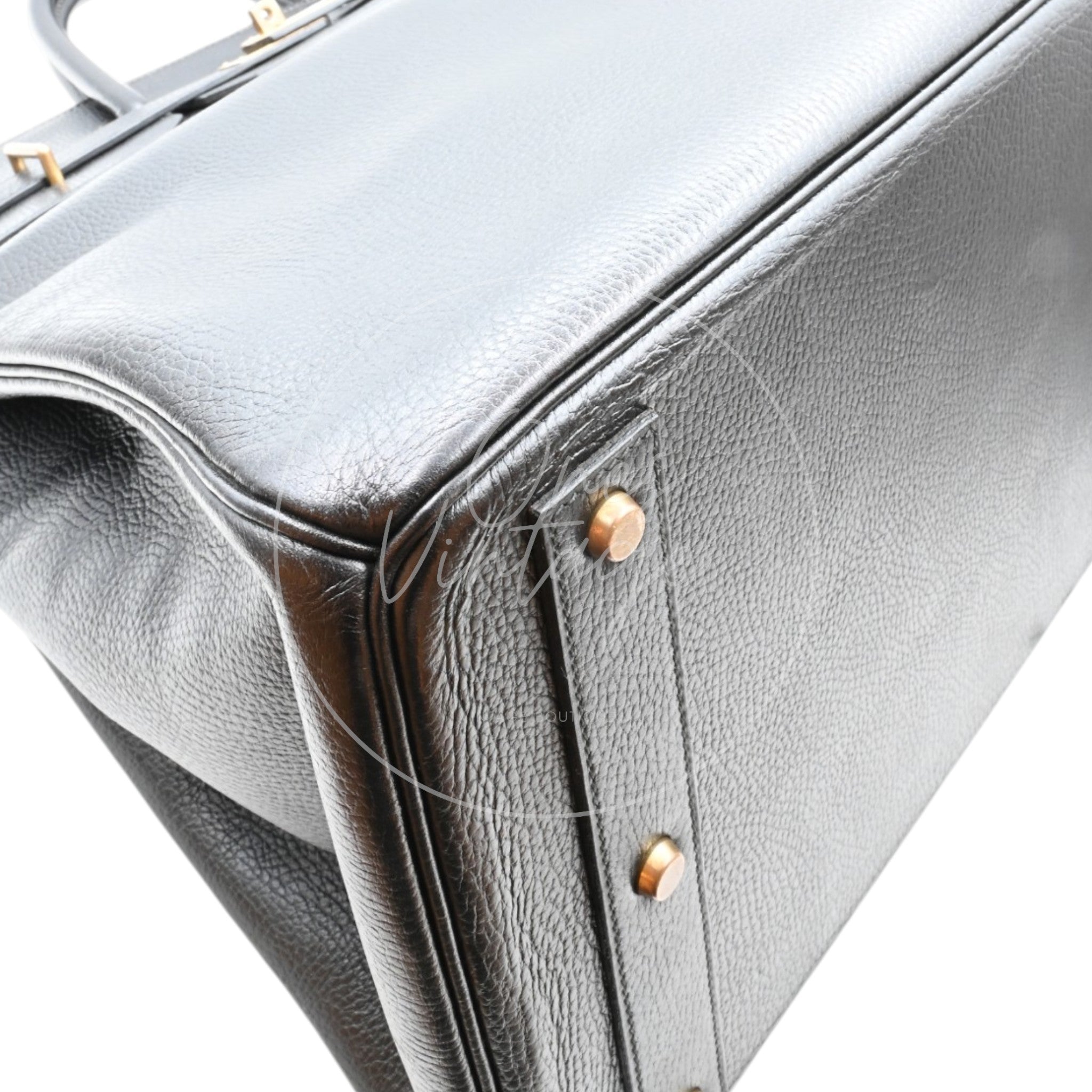 Hermes Birkin HAC 45 Ardennes Calfskin GHW Black Circle X