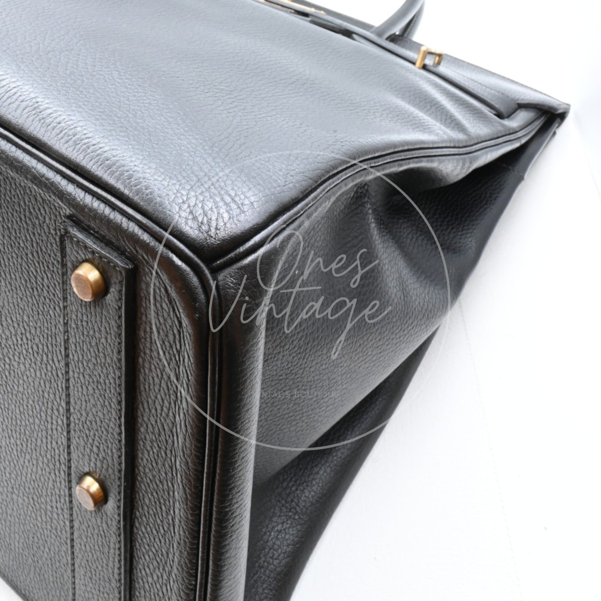 Hermes Birkin HAC 45 Ardennes Calfskin GHW Black Circle X