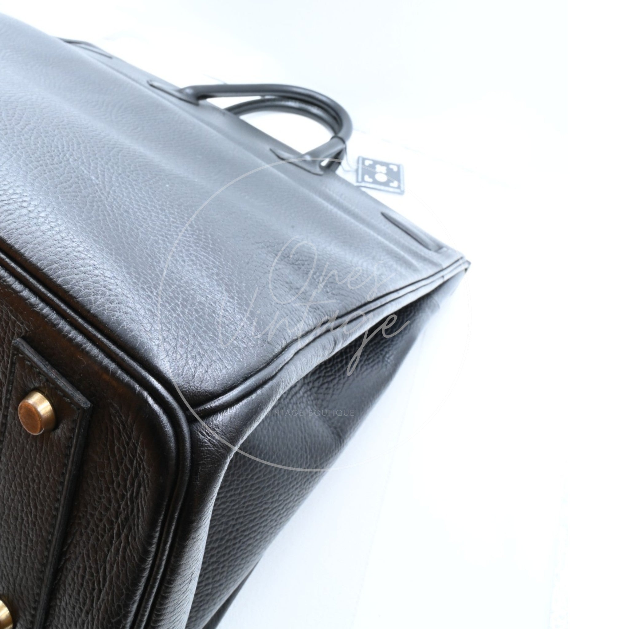 Hermes Birkin HAC 45 Ardennes Calfskin GHW Black Circle X