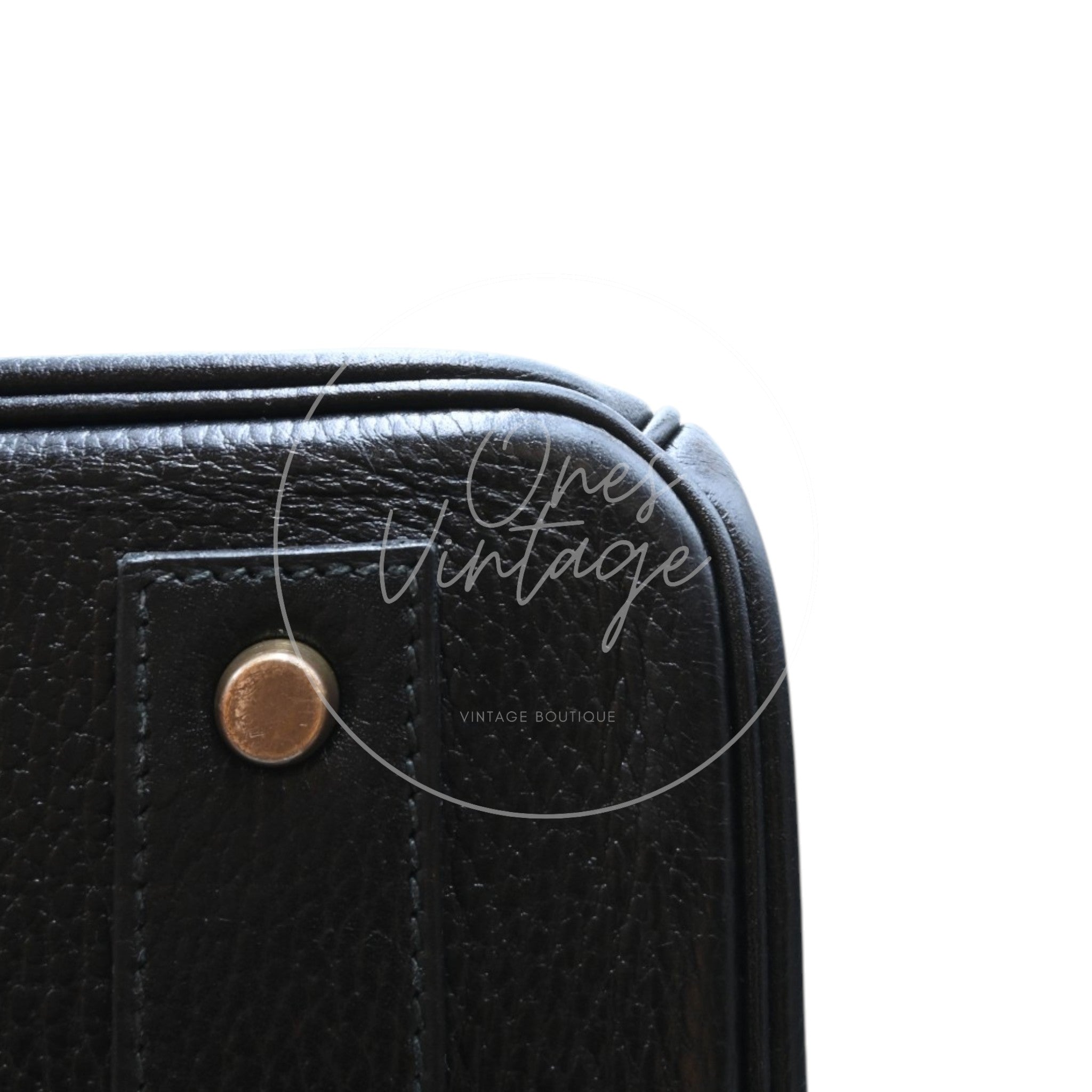 Hermes Birkin HAC 45 Ardennes Calfskin GHW Black Circle X