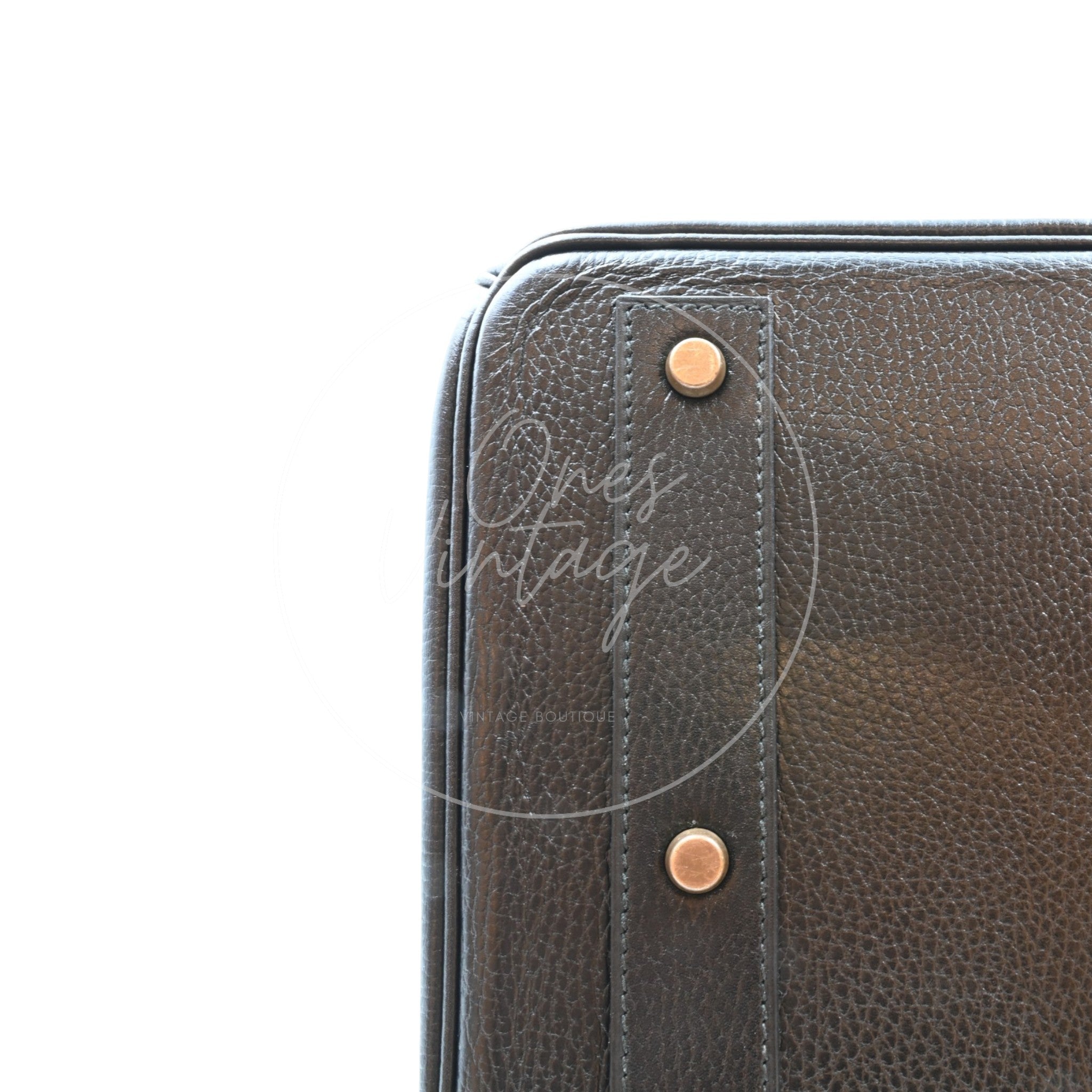 Hermes Birkin HAC 45 Ardennes Calfskin GHW Black Circle X