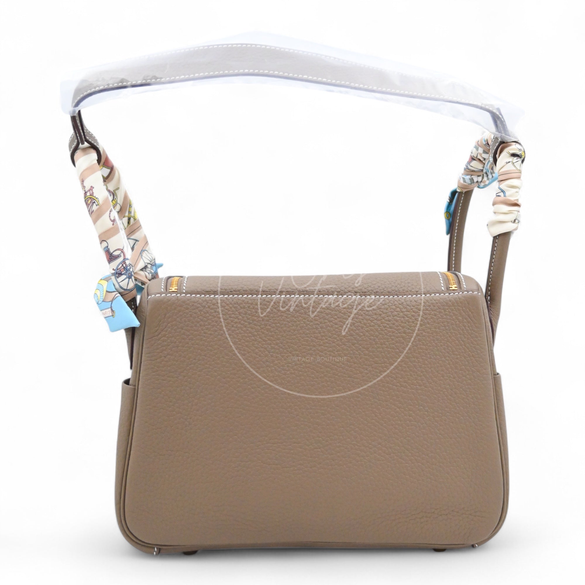 [Brand New] Hermes Lindy 26 Etoupe Clemence GHW Stamp W