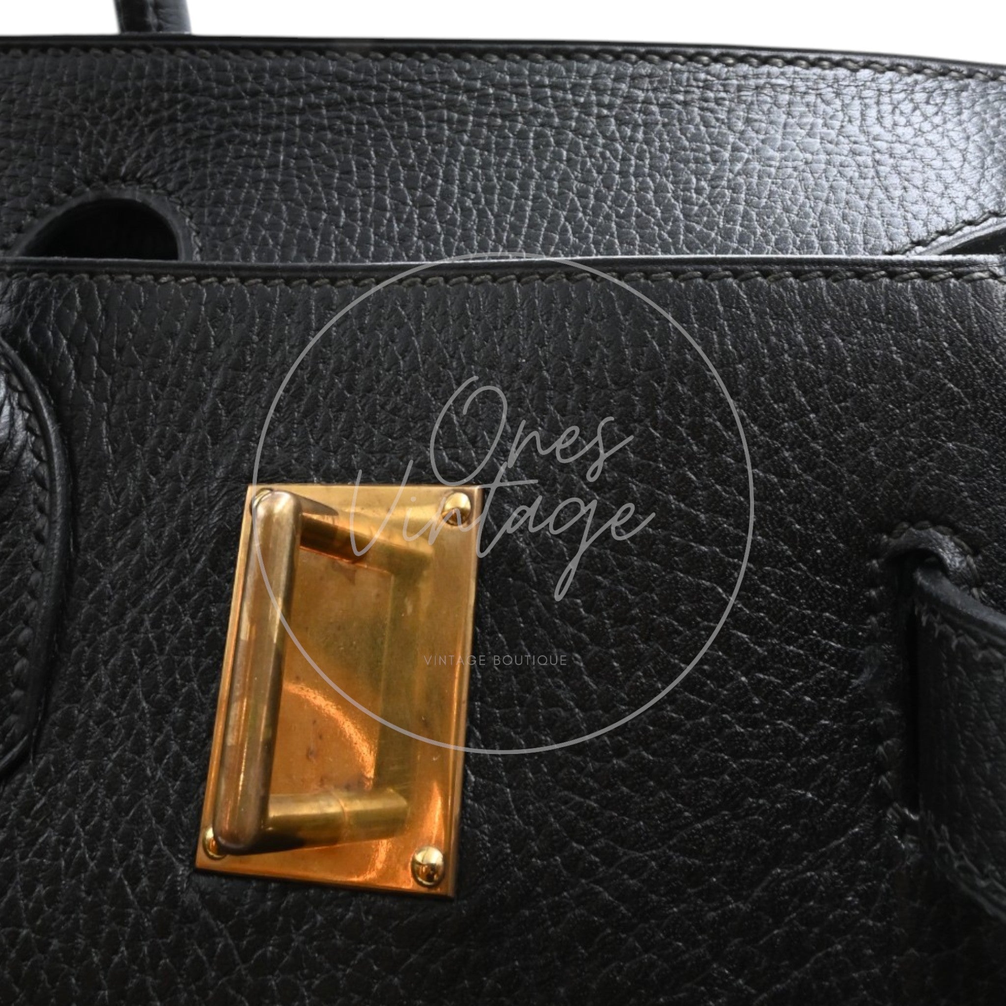 Hermes Birkin HAC 45 Ardennes Calfskin GHW Black Circle X