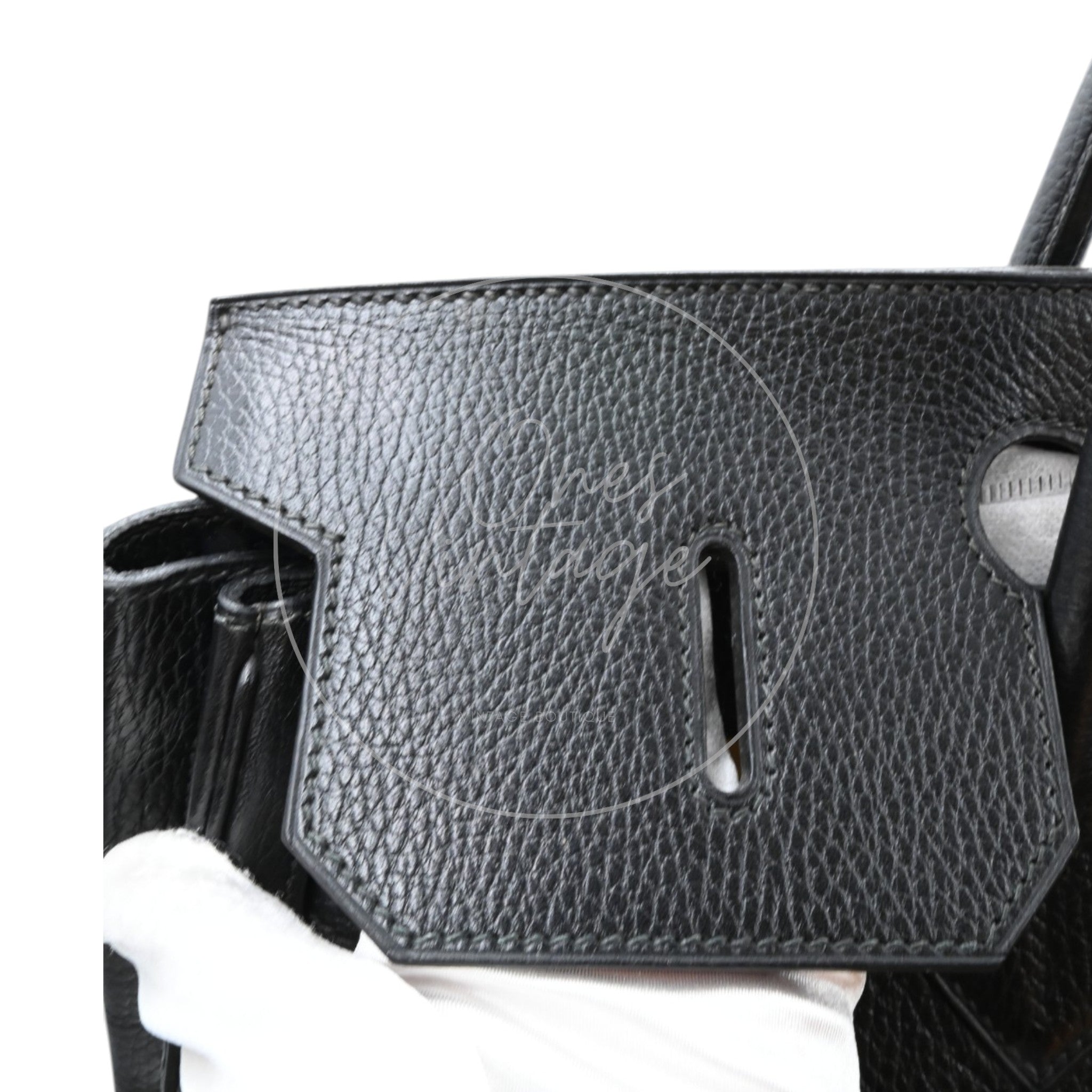 Hermes Birkin HAC 45 Ardennes Calfskin GHW Black Circle X