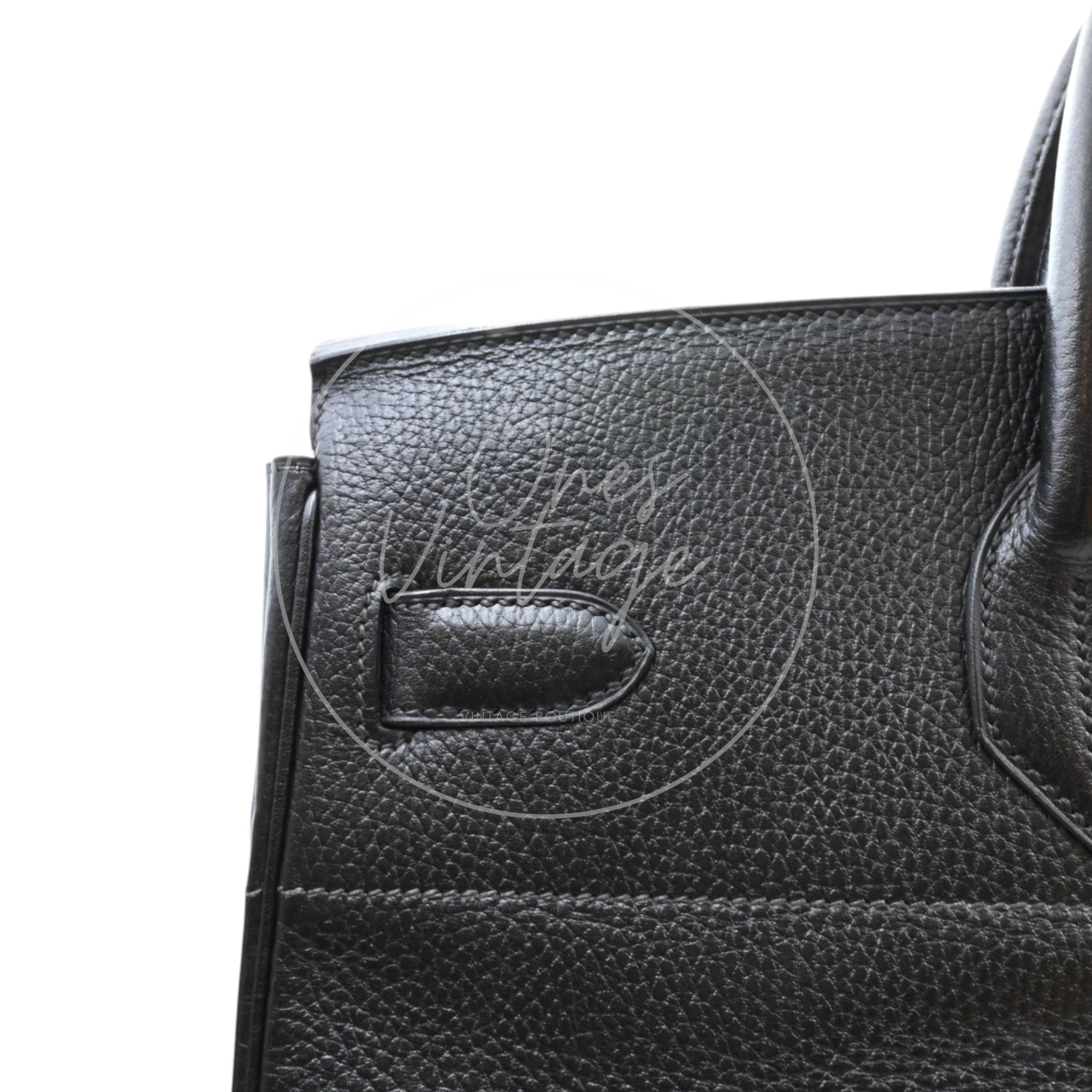 Hermes Birkin HAC 45 Ardennes Calfskin GHW Black Circle X