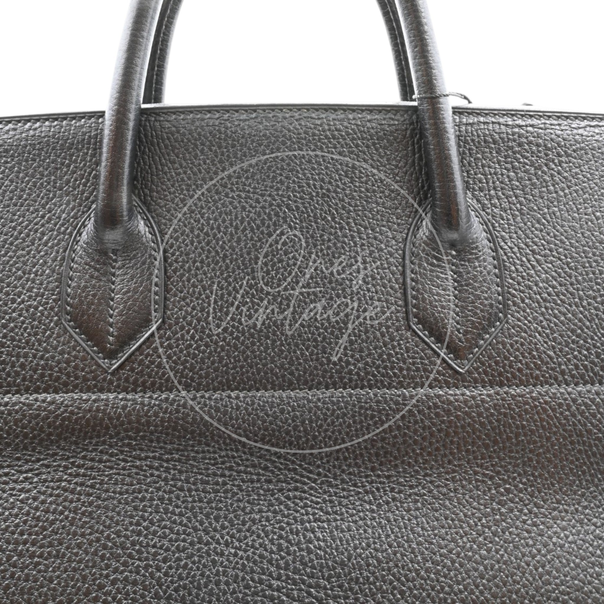 Hermes Birkin HAC 45 Ardennes Calfskin GHW Black Circle X