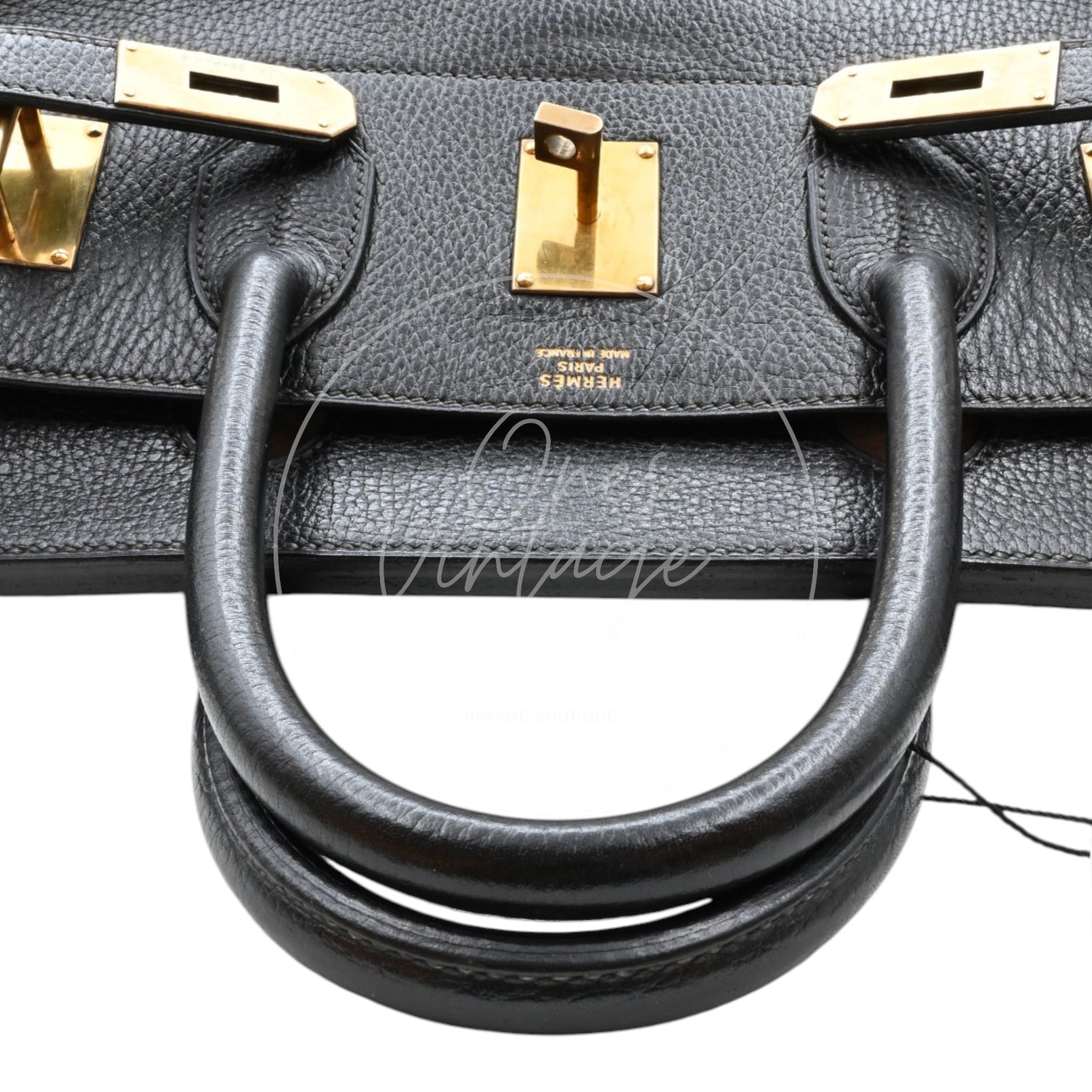 Hermes Birkin HAC 45 Ardennes Calfskin GHW Black Circle X