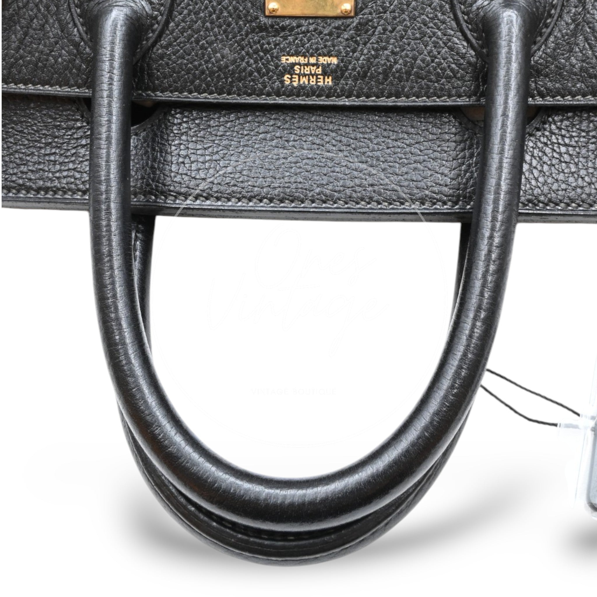 Hermes Birkin HAC 45 Ardennes Calfskin GHW Black Circle X