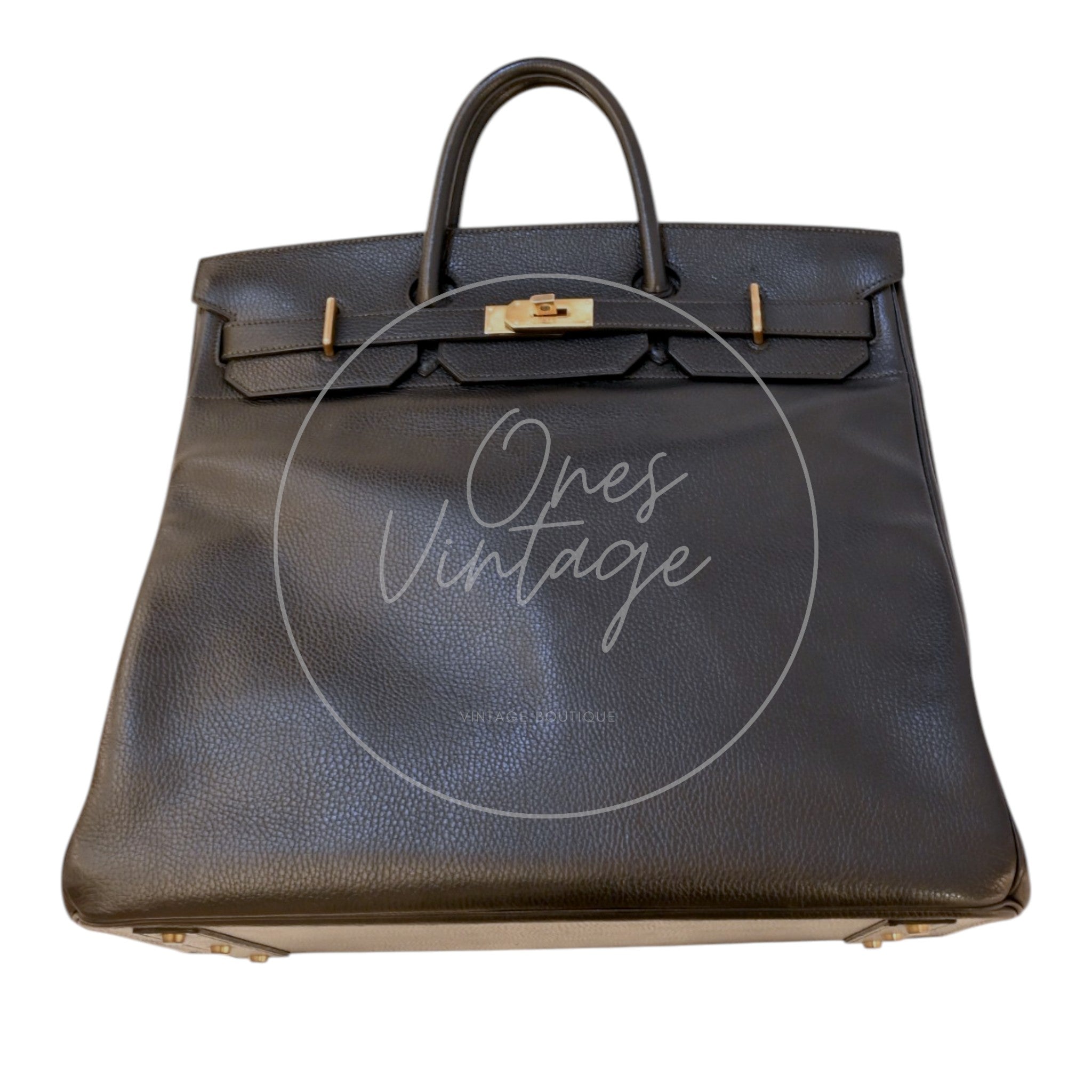 Hermes Birkin HAC 45 Ardennes Calfskin GHW Black Circle X