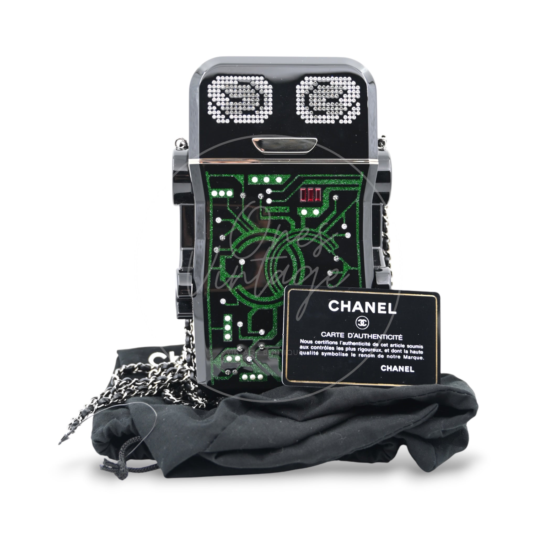 [Pre-owned] Chanel Plexiglass Robot Evening Bag