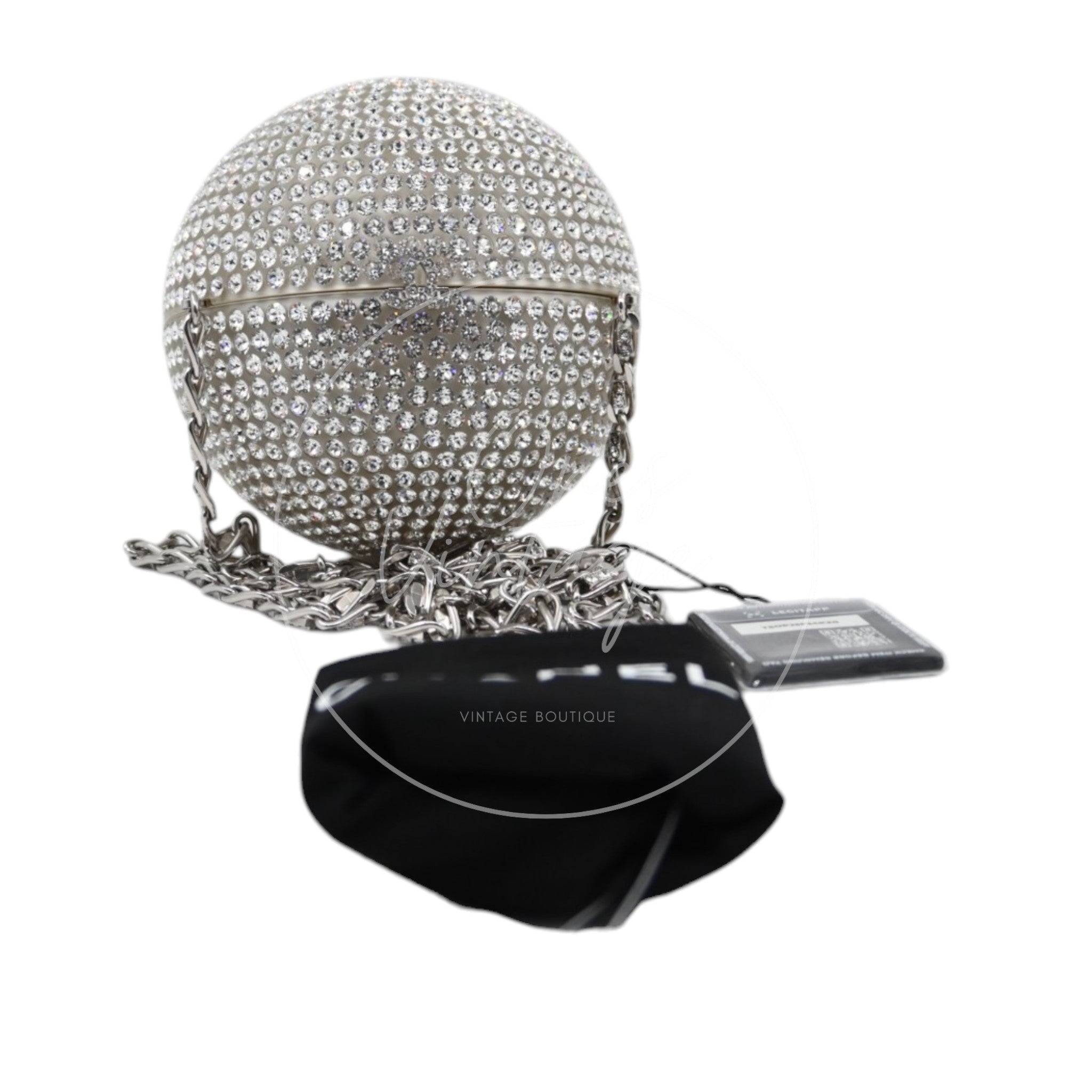 [Pre-owned] Chanel Runway Round Crystal Ball Evening Bag