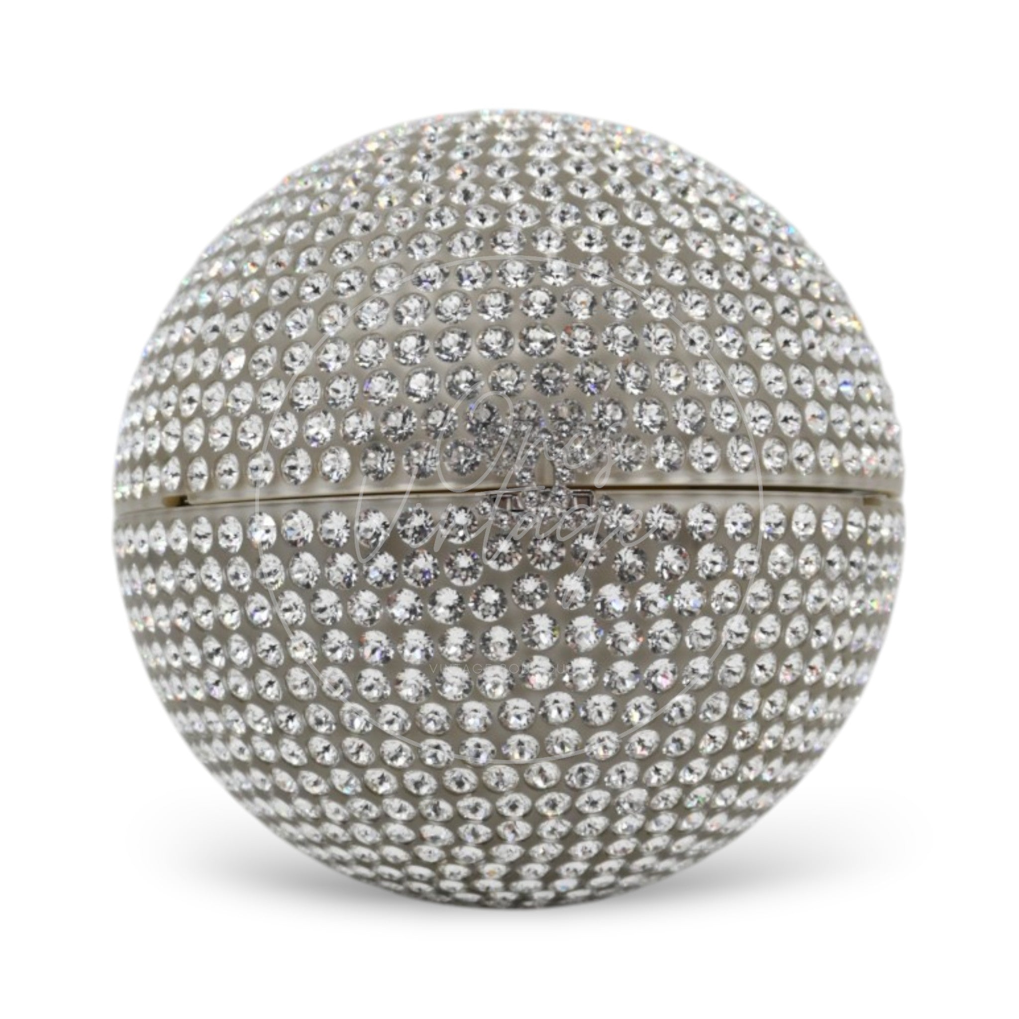 [Pre-owned] Chanel Runway Round Crystal Ball Evening Bag