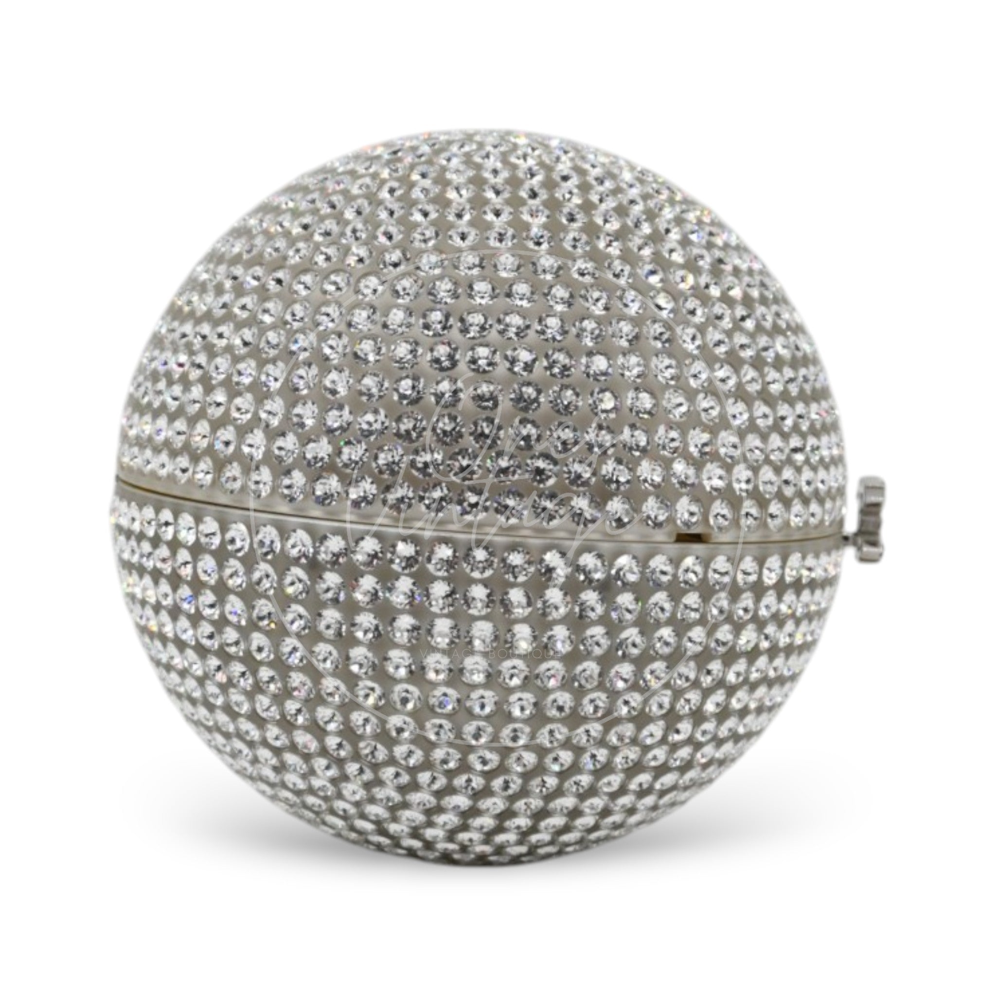 [Pre-owned] Chanel Runway Round Crystal Ball Evening Bag