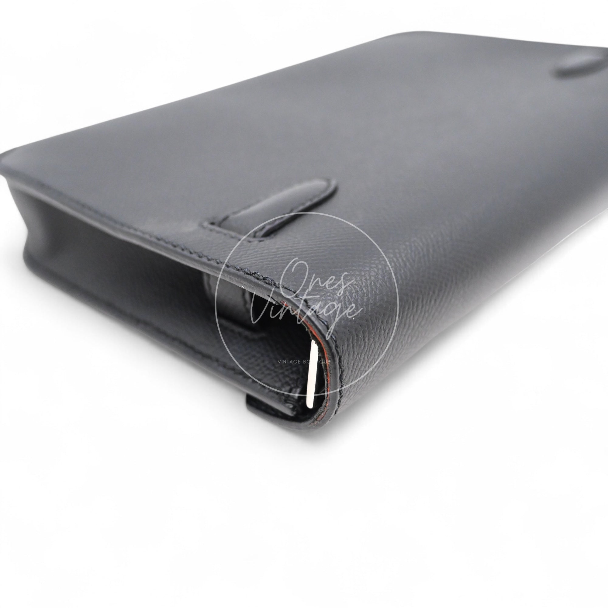 [Pre-owned] Hermes Kelly Depeches 25 Black Epsom PHW Stamp D