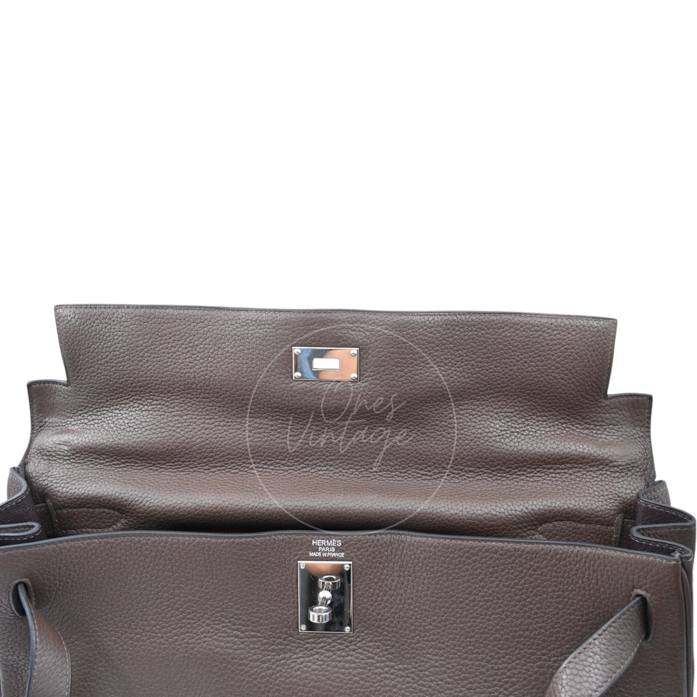 [Pre-owned] Hermes Kelly Shoulder PHW Etoupe Square M