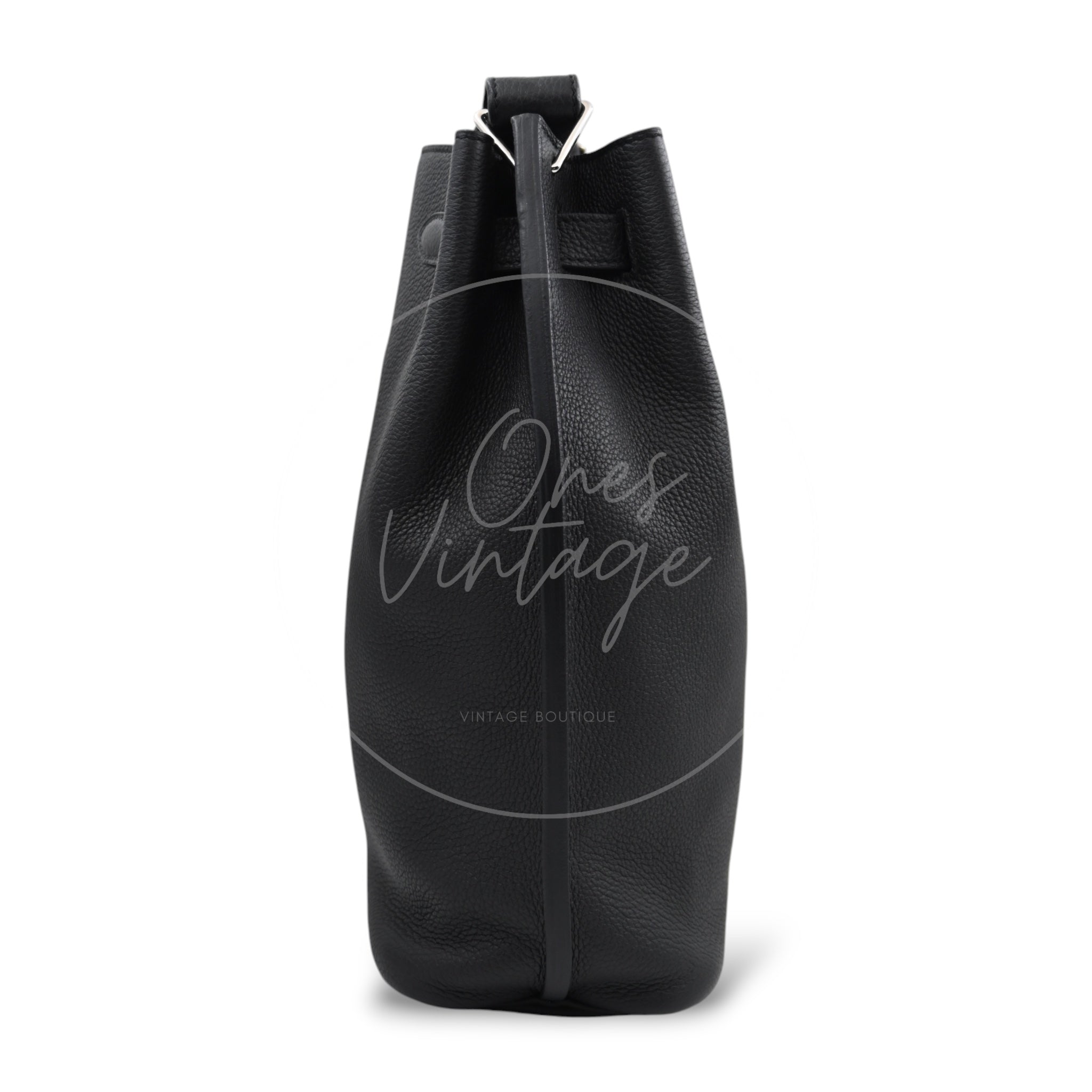 [Pre-owned] Hermes So Kelly 22 Black PHW