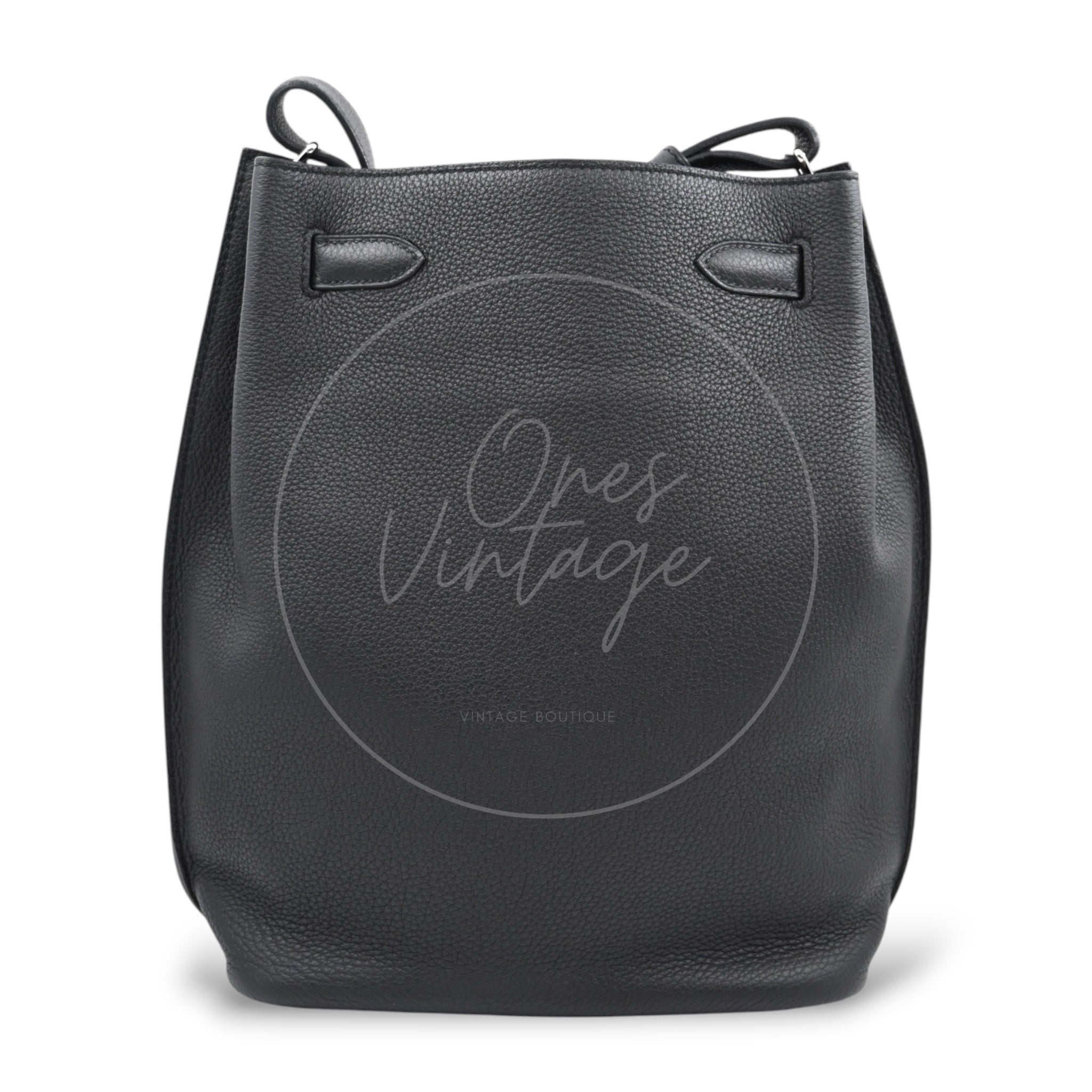 [Pre-owned] Hermes So Kelly 22 Black PHW