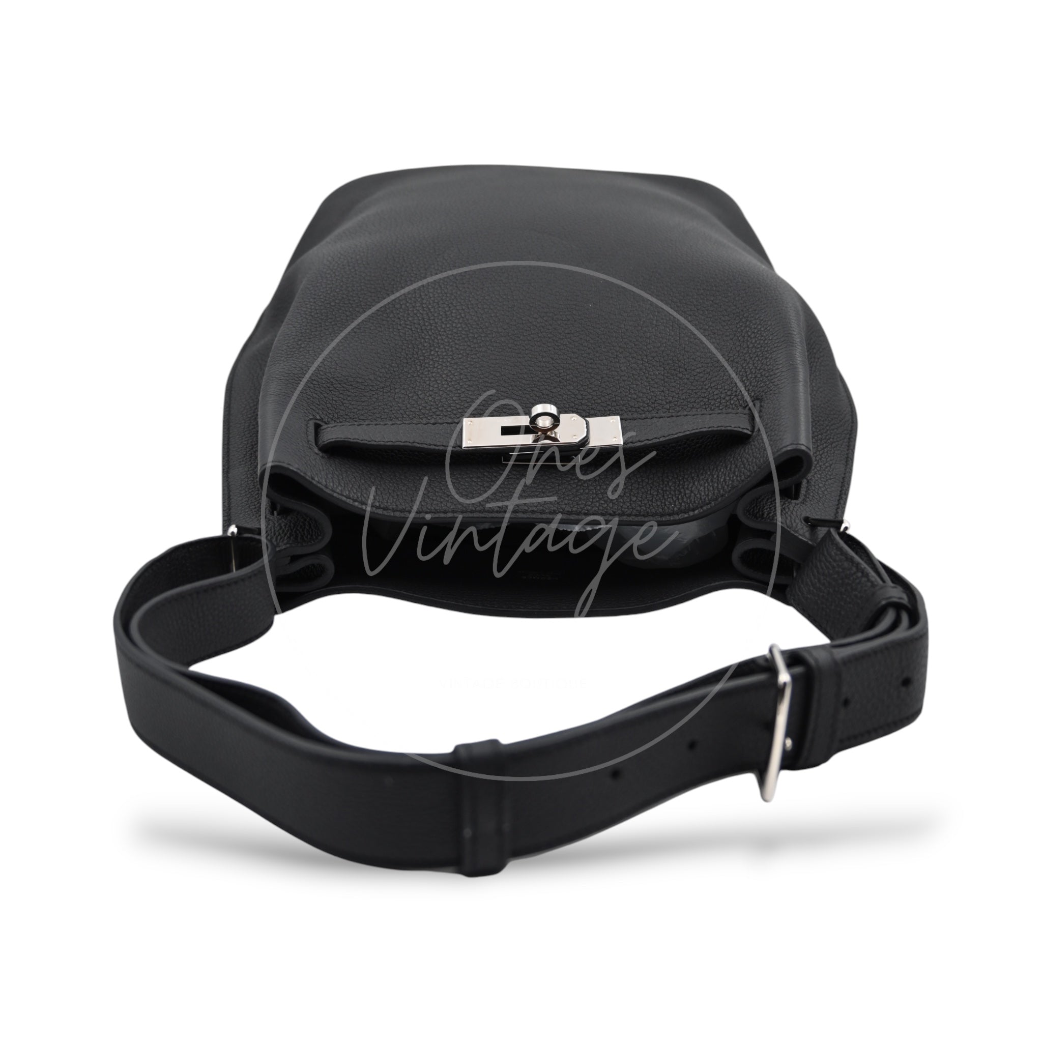 [Pre-owned] Hermes So Kelly 22 Black PHW