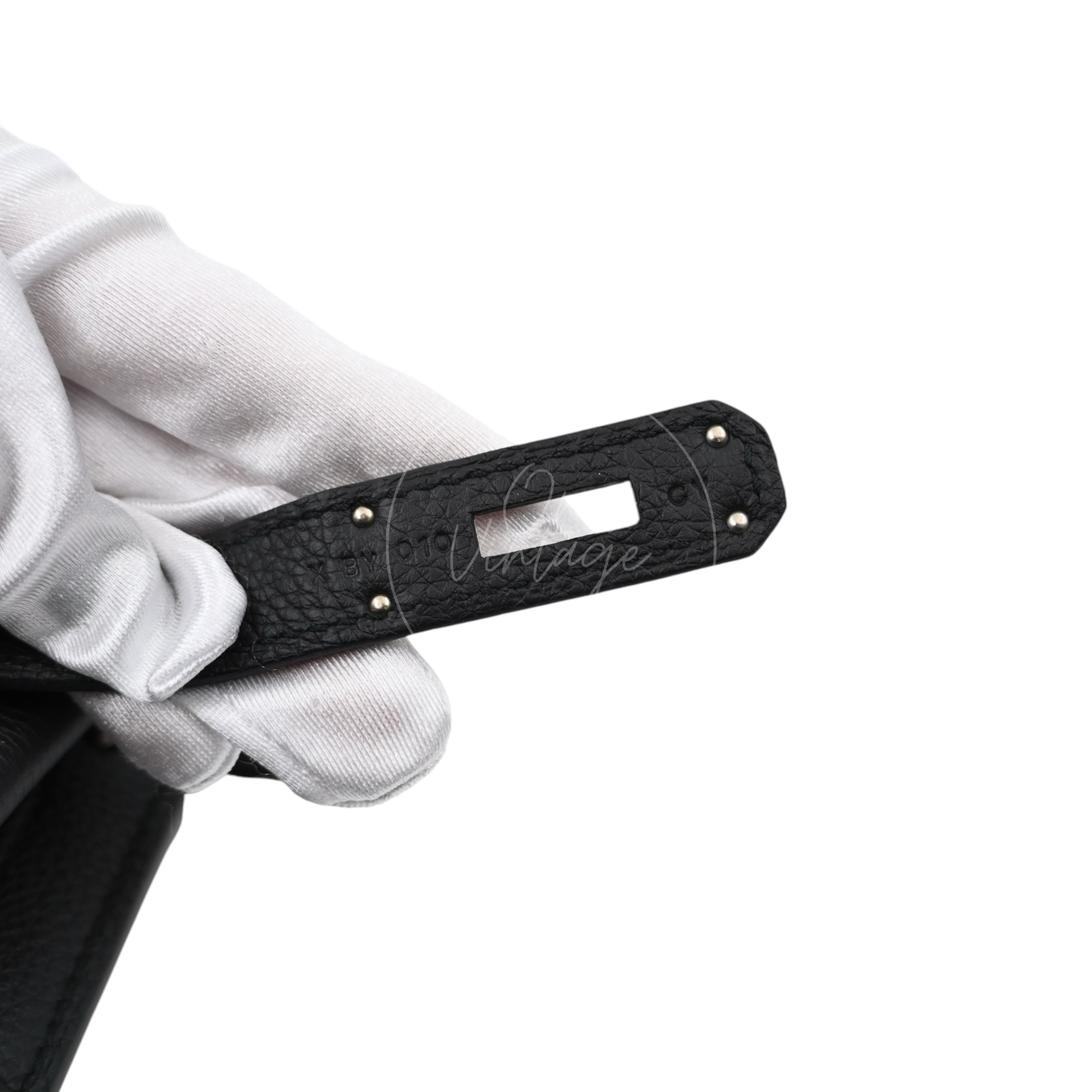 [Pre-owned] Hermes So Kelly 22 Black PHW