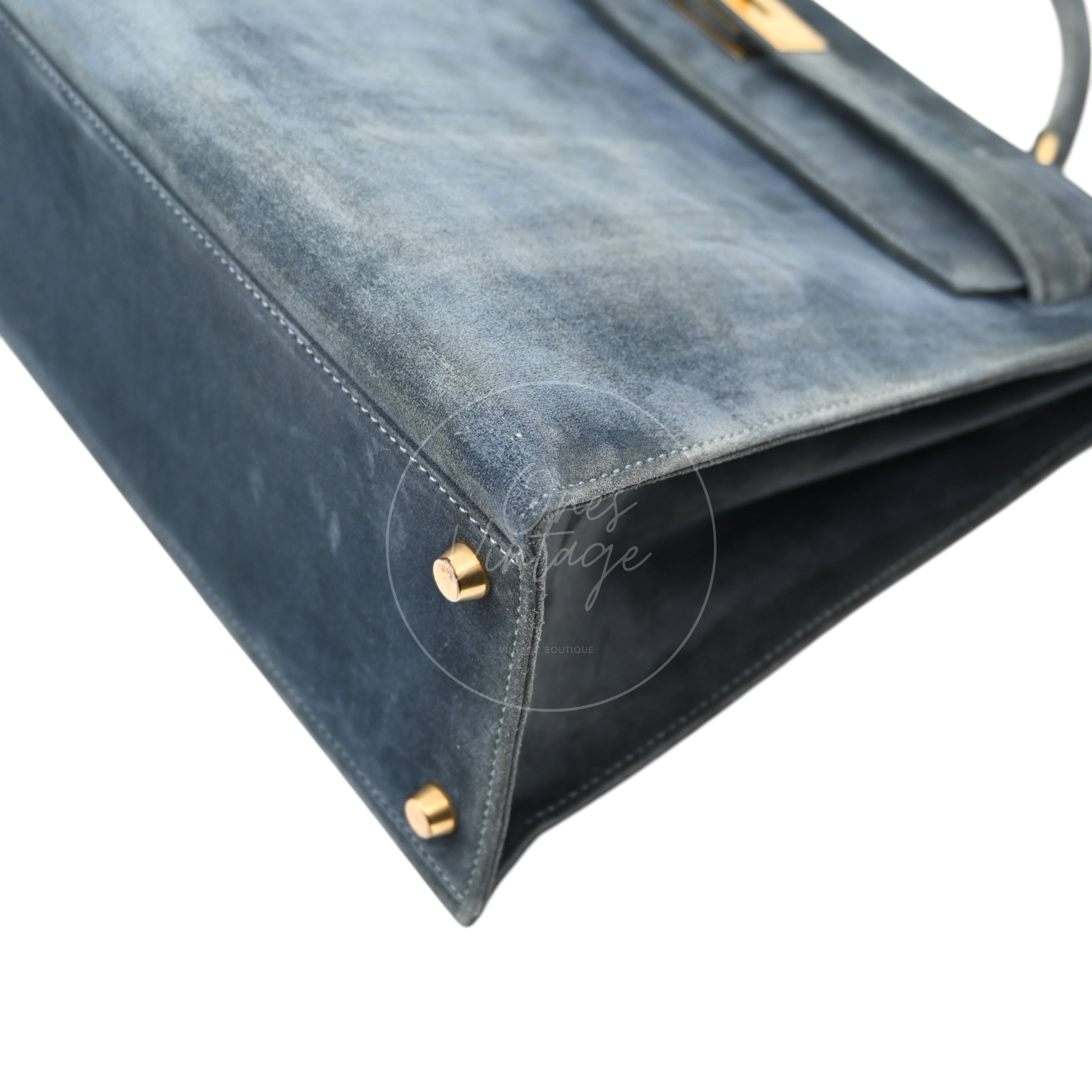 [Pre-owned] Hermes Kelly 32 Doblis Ardoise GHW Stamp Circle Y