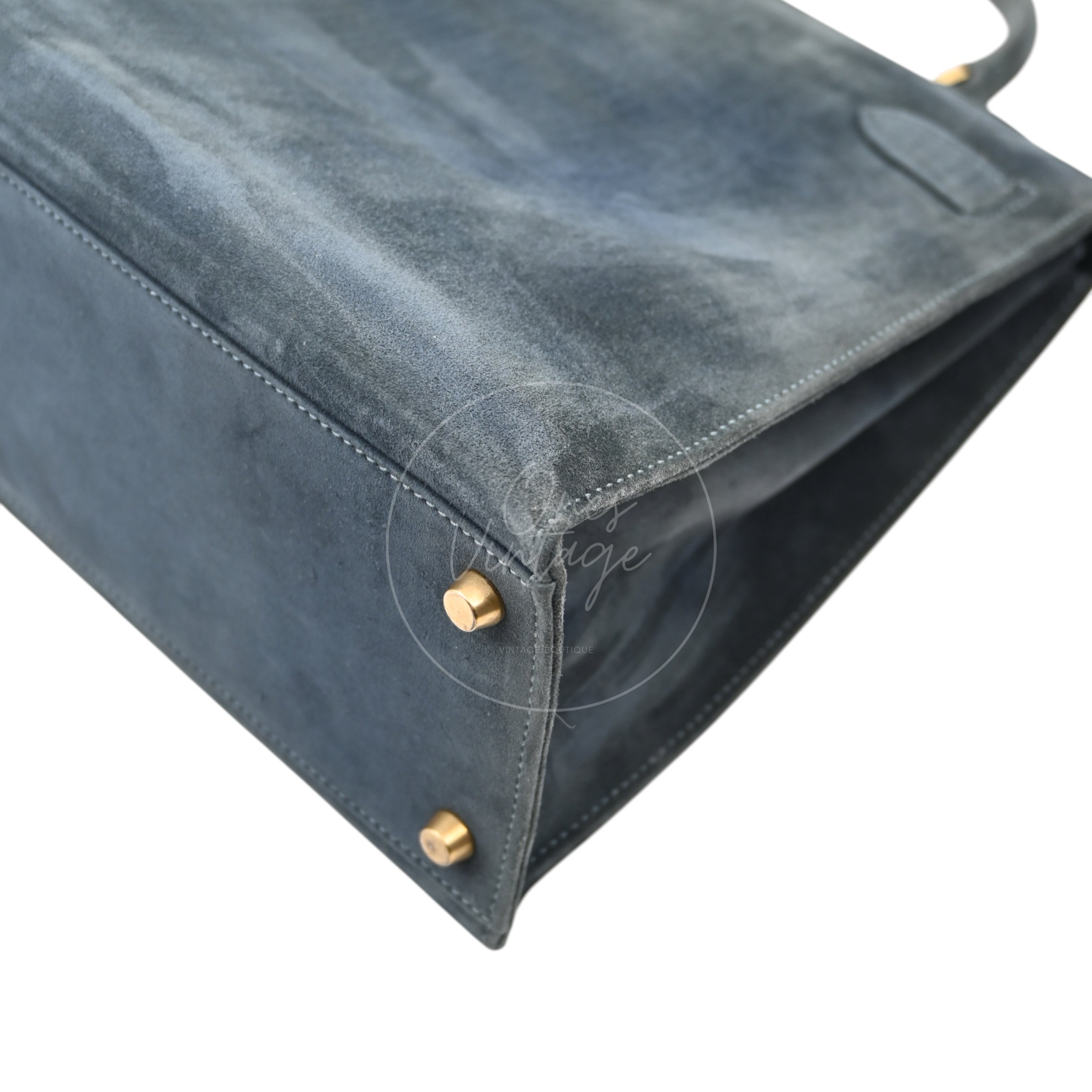 [Pre-owned] Hermes Kelly 32 Doblis Ardoise GHW Stamp Circle Y