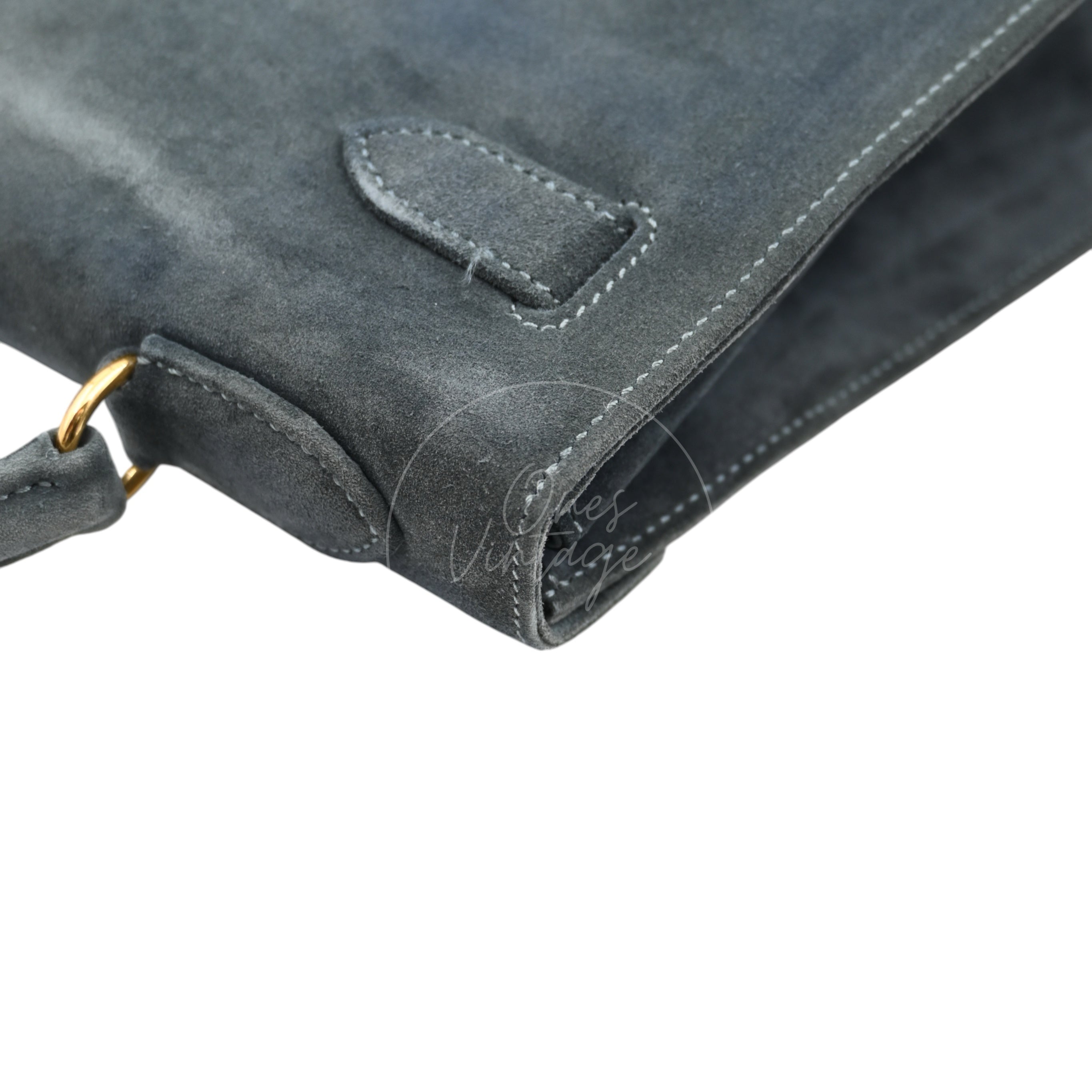 [Pre-owned] Hermes Kelly 32 Doblis Ardoise GHW Stamp Circle Y