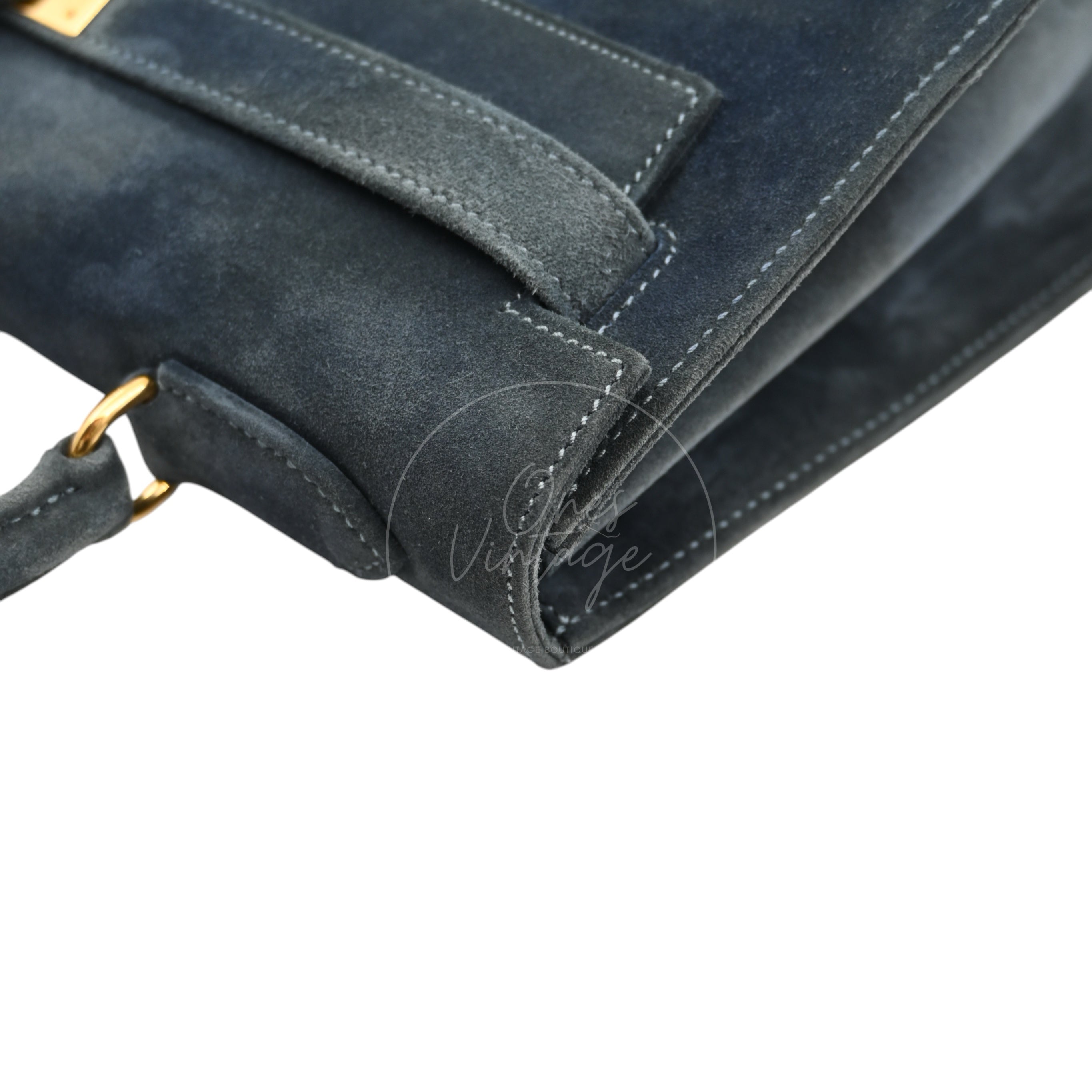 [Pre-owned] Hermes Kelly 32 Doblis Ardoise GHW Stamp Circle Y